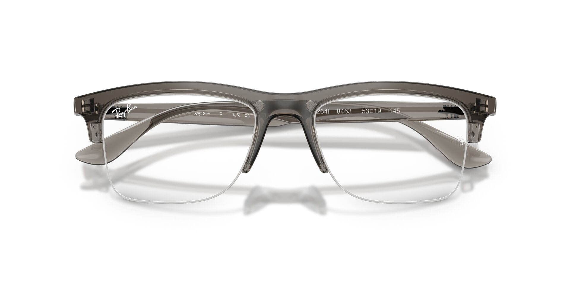 Rayban 0RX7264I Frame Transparent Grey Unisex Supra Shell Frame — Transparent Grey frame — view 7