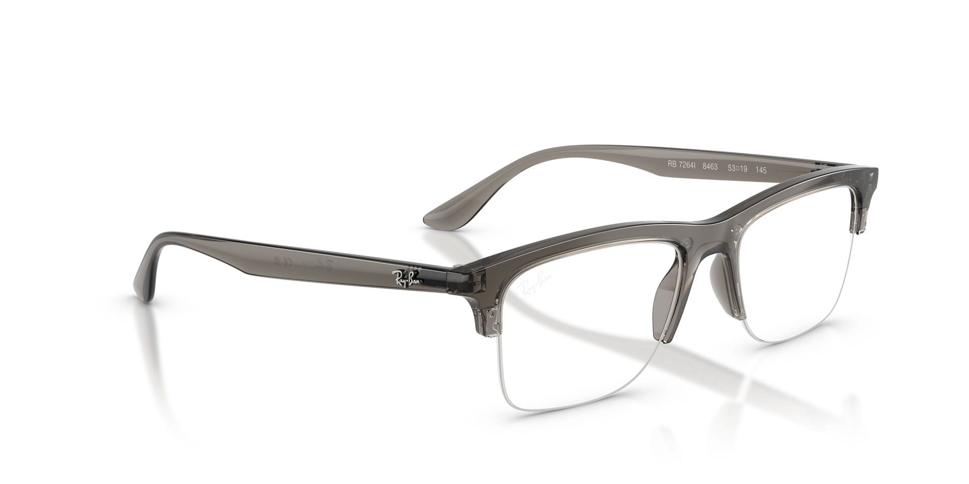 Rayban 0RX7264I Frame Transparent Grey Unisex Supra Shell Frame — Transparent Grey frame — view 8