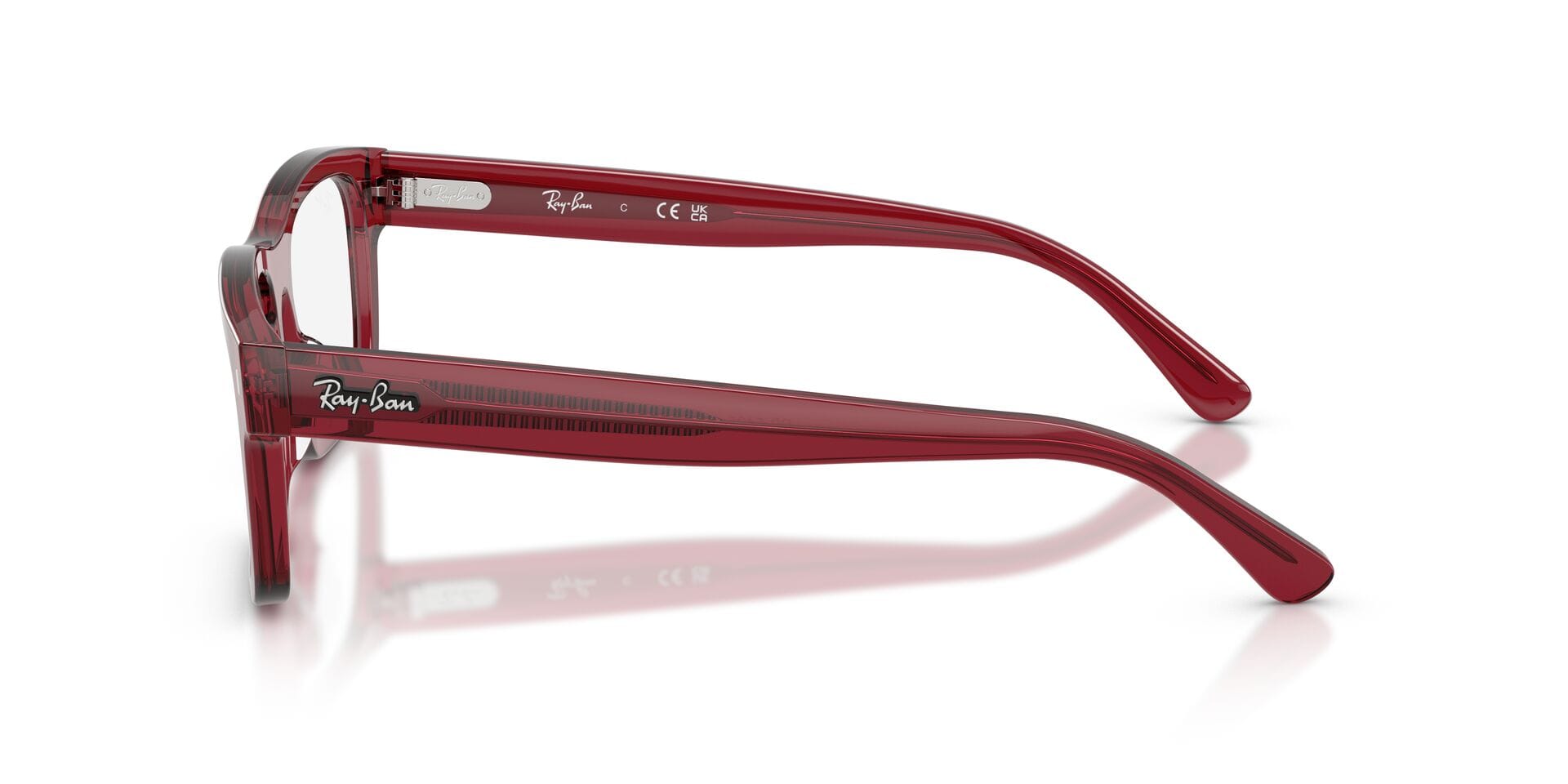 Rayban FR Rayban 0RX5435 Frame Red Unisex Full Shell Frame — Red frame — view 5