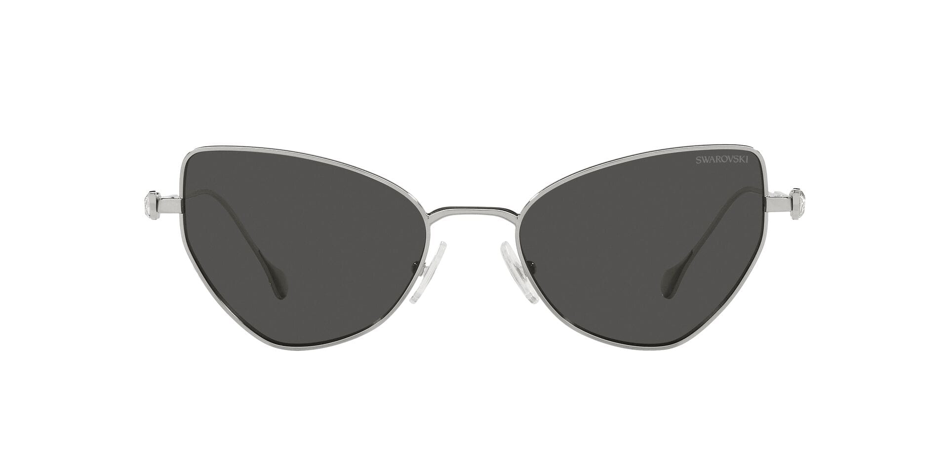 Swarovski 0SK7011 Sunglass Silver Female Full Metal Sunglass — Silver frame — view 2