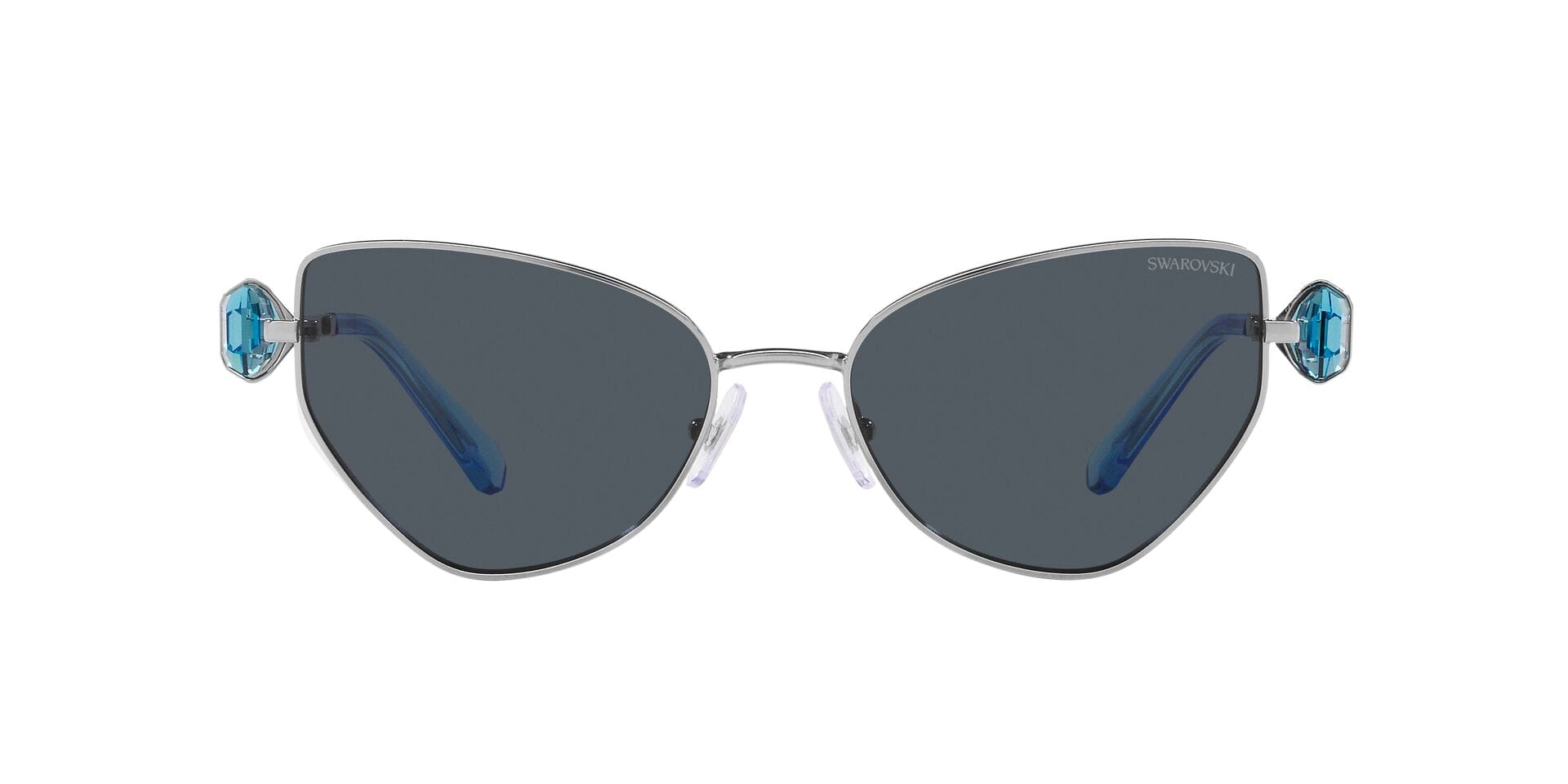 Swarovski 0SK7003 Sunglass Silver Female Full Metal Sunglass — Silver frame — view 2