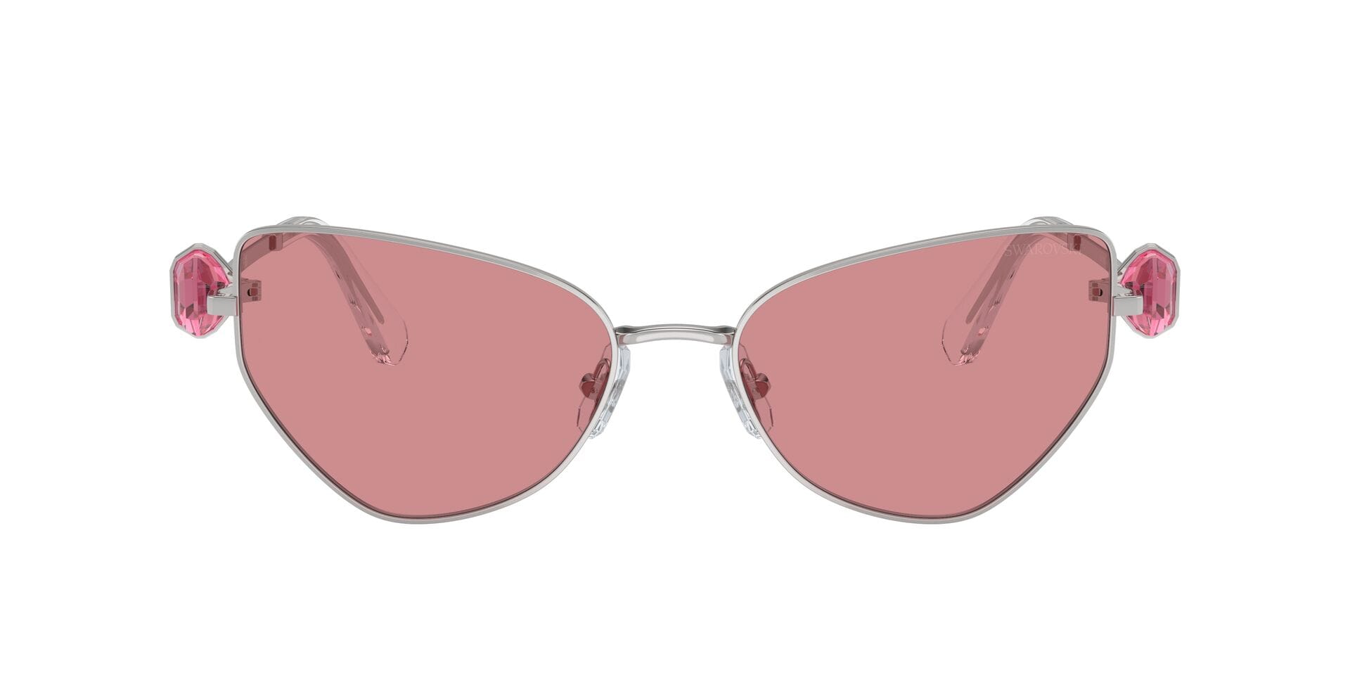 Swarovski 0SK7003 Sunglass Silver Female Full Metal Sunglass — Silver frame — view 2