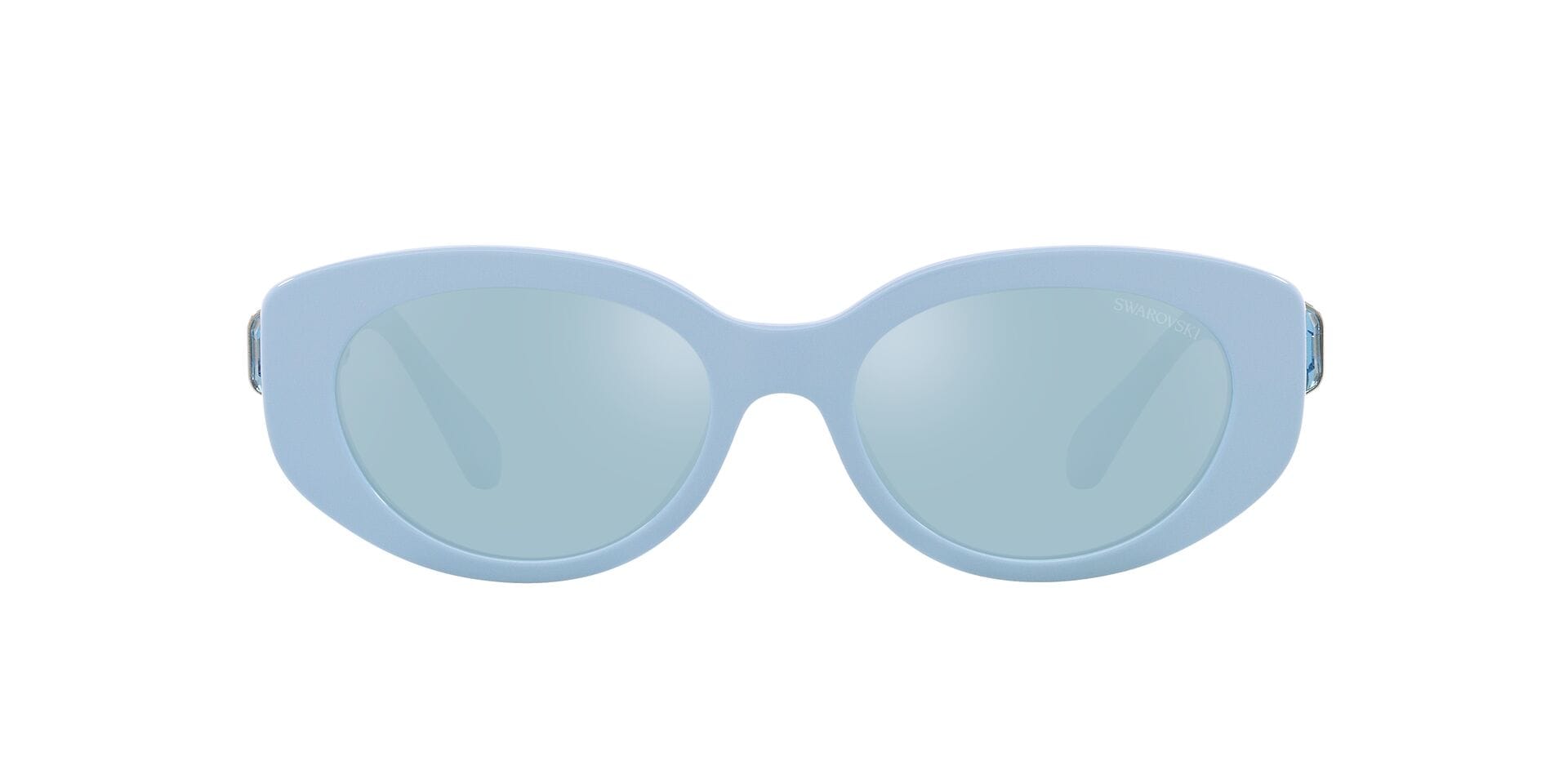 Swarovski 0SK6002 Sunglass Blue Female Full Shell Sunglass — Blue frame — view 2