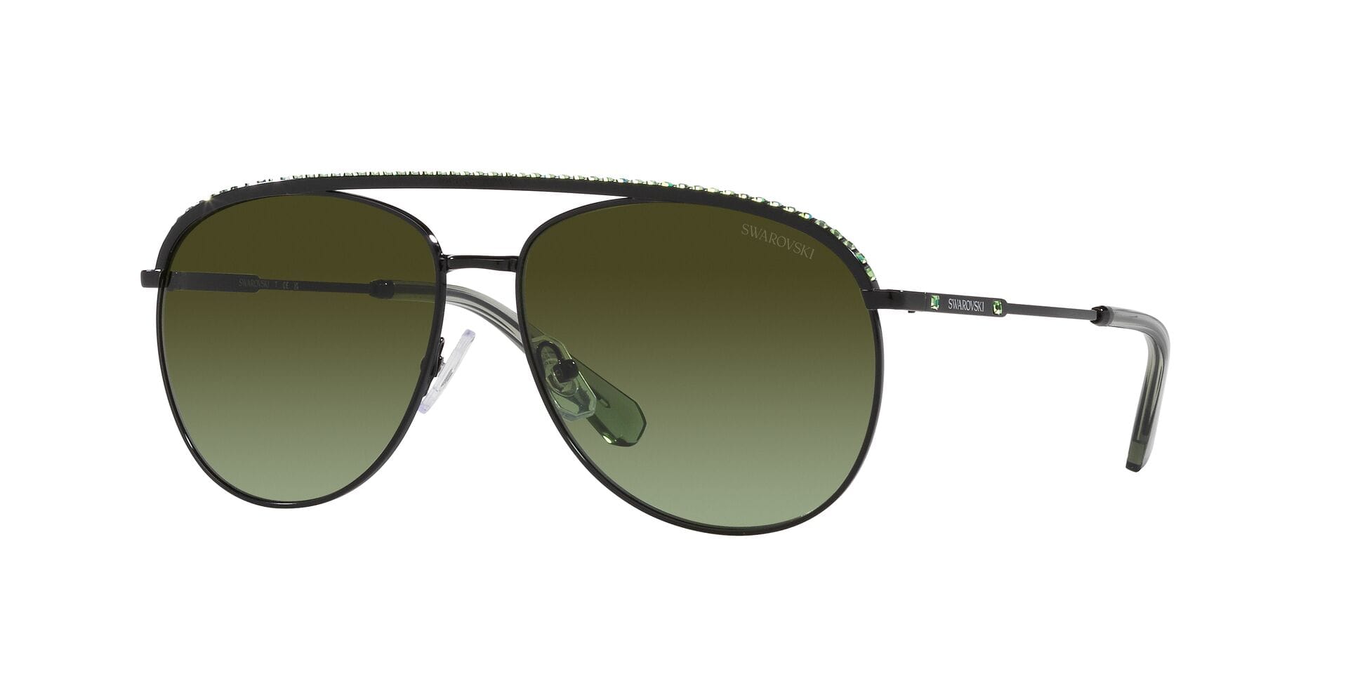 Swarovski 0SK7005 Sunglass Black Female Full Metal — Black frame
