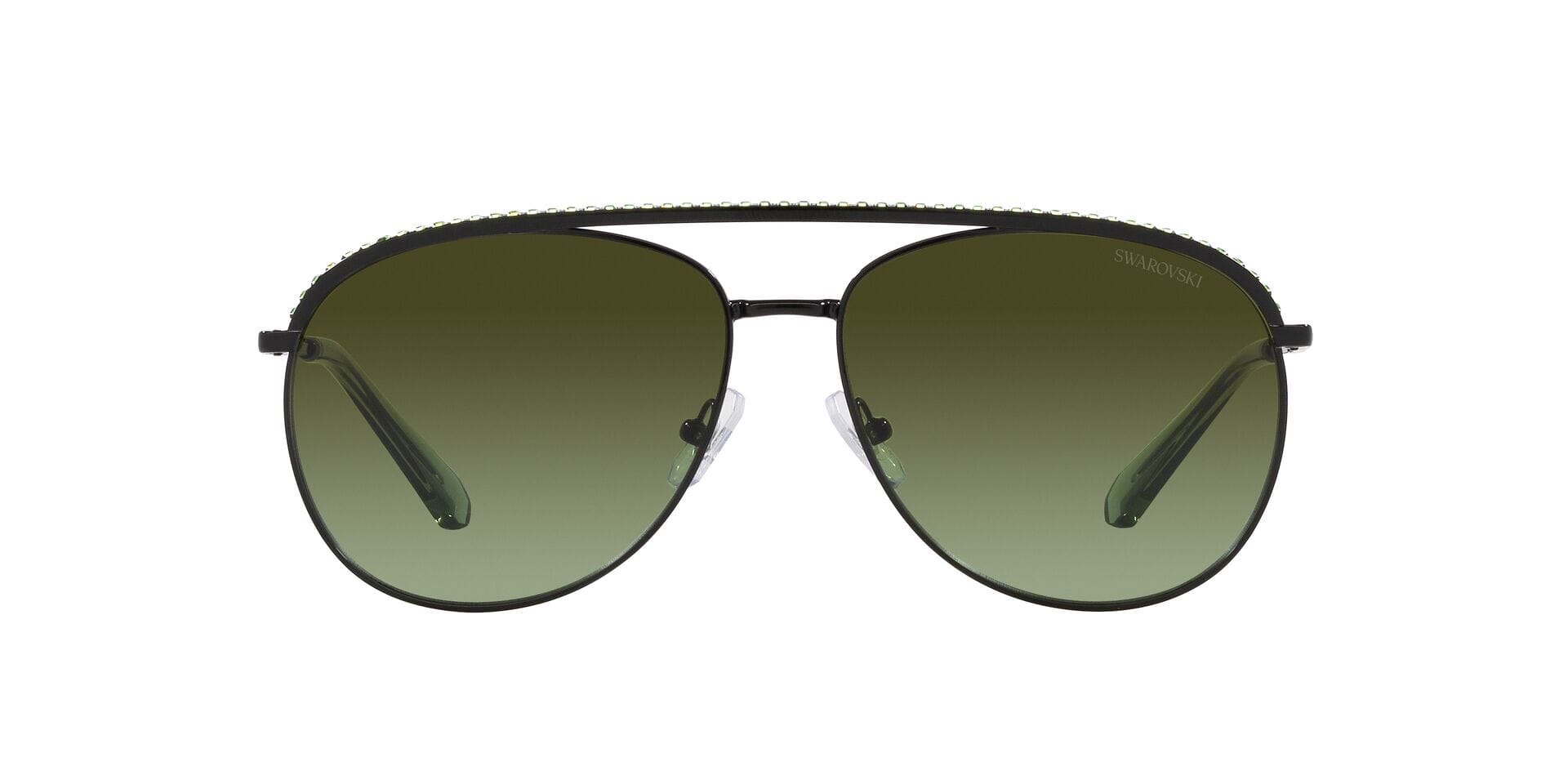 Swarovski 0SK7005 Sunglass Black Female Full Metal Sunglass — Black frame — view 2