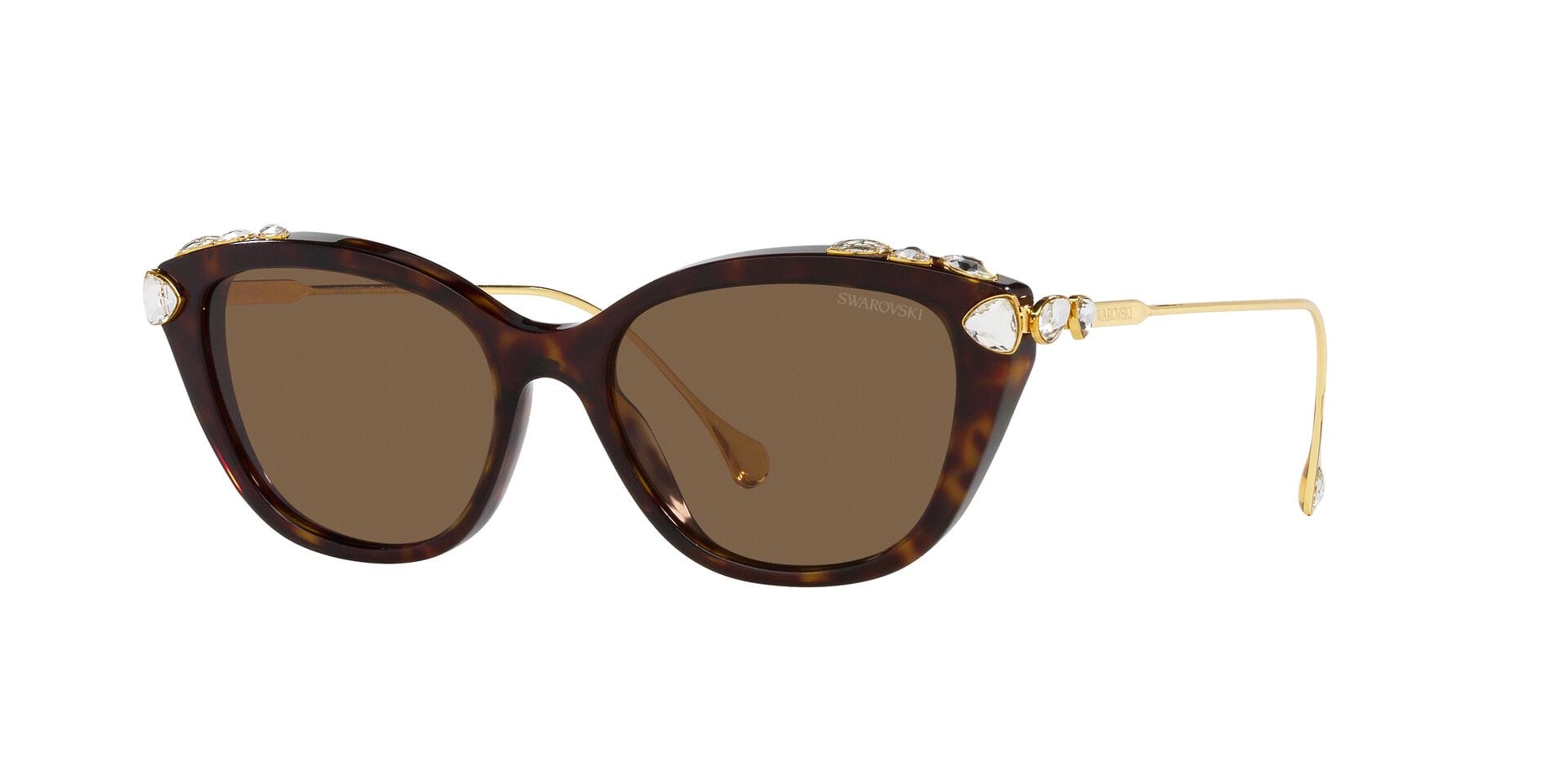 Swarovski 0SK6010 Sunglass Havana Female Full Metal — Havana frame