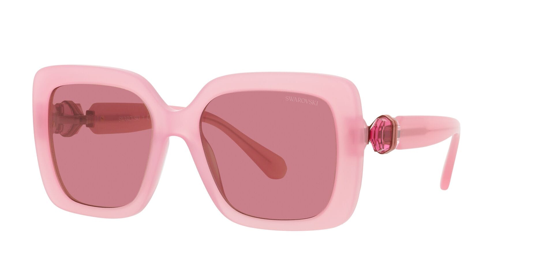 Swarovski 0SK6001 Sunglass Transparent Pink Female Full Shel — Transparent Pink frame