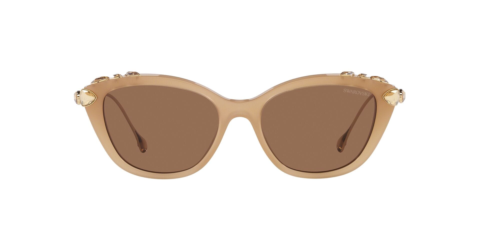 Swarovski 0SK6010 Sunglass Beige Female Full Metal Sunglass — Beige frame