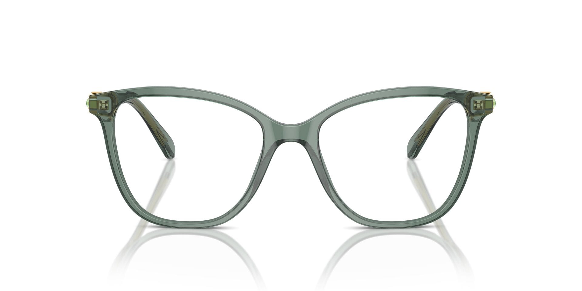 Swarovski 0SK2020 Frame Transparent Green Female Full Shell Frame — Transparent Green frame — view 4