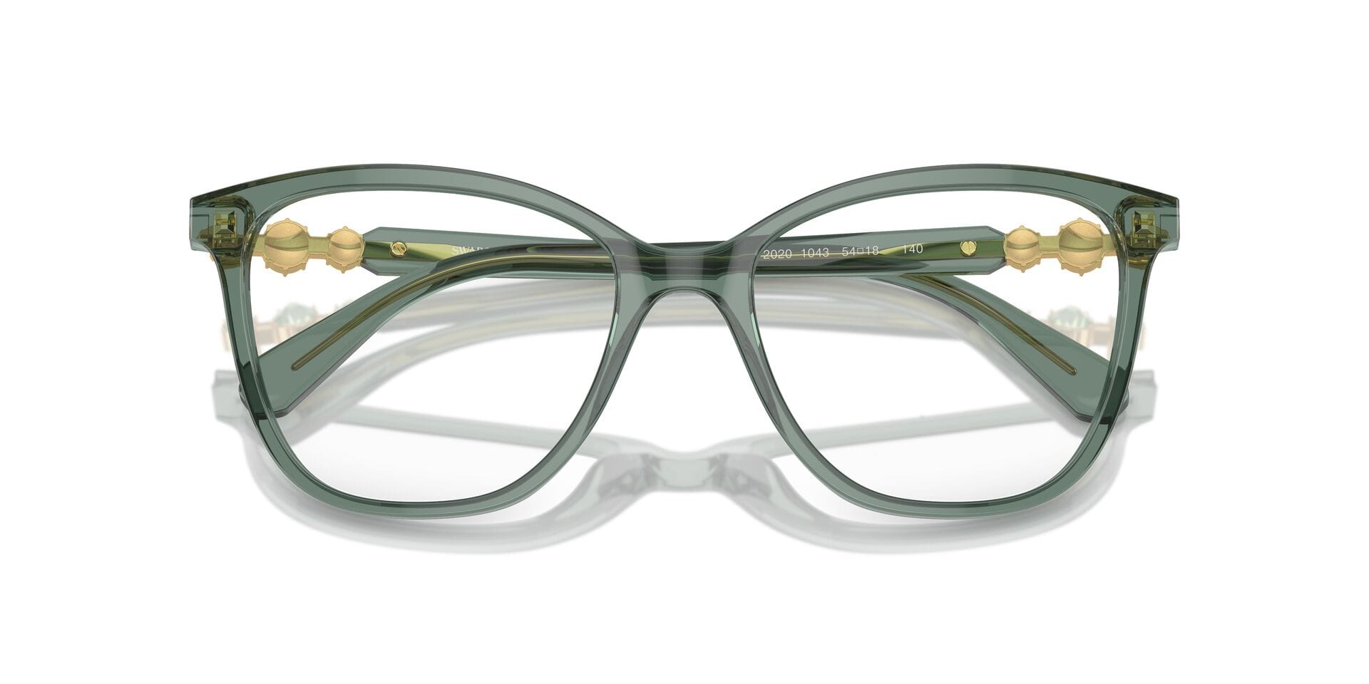Swarovski 0SK2020 Frame Transparent Green Female Full Shell Frame — Transparent Green frame — view 7