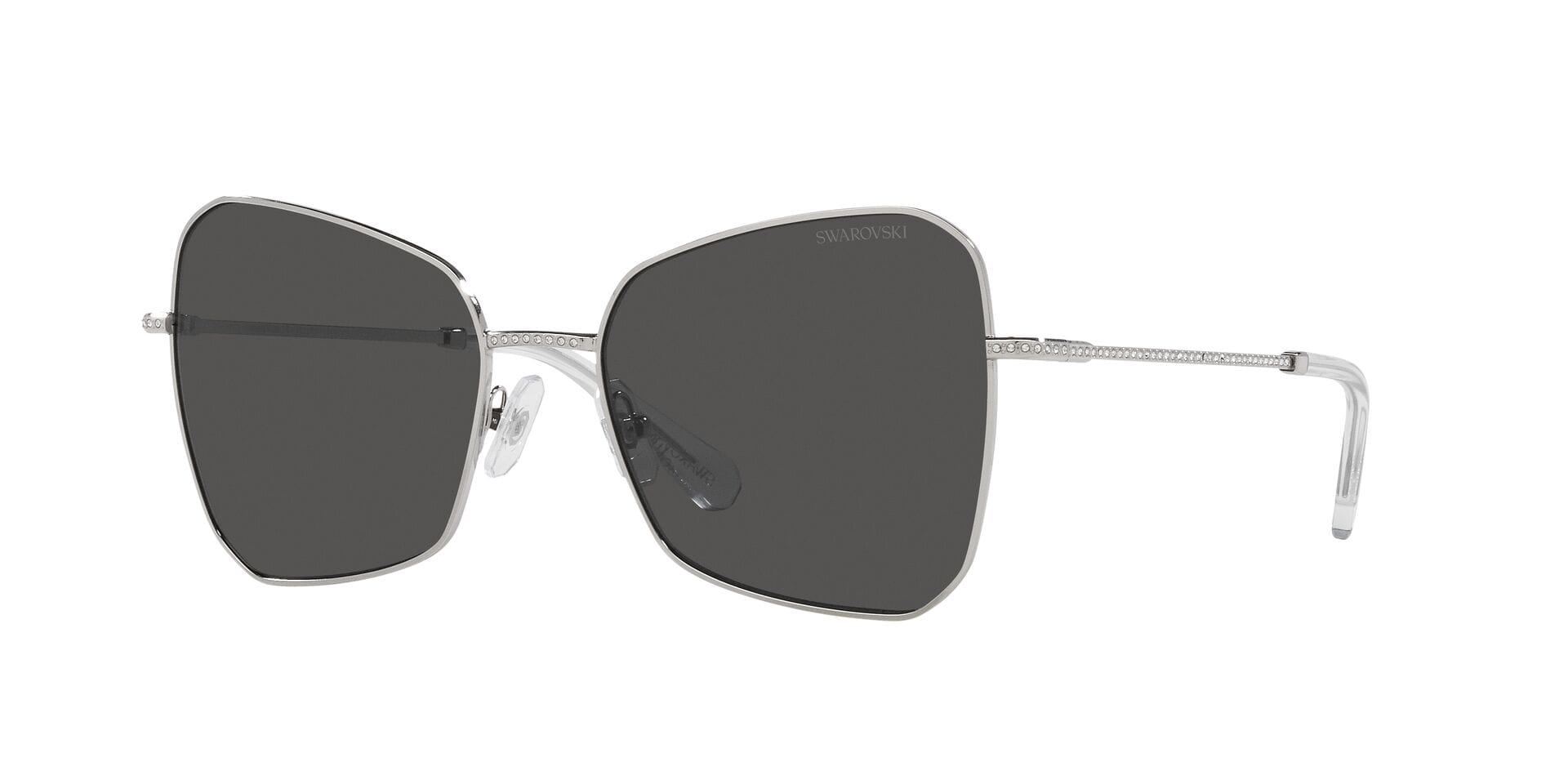 Swarovski 0SK7008 Sunglass Silver Female Full Metal Sunglass — Silver frame — alternate view