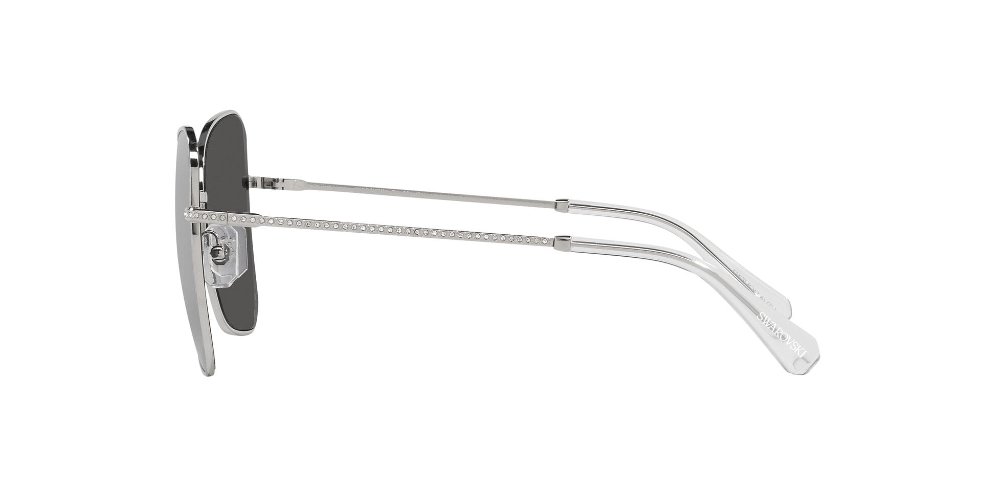 Swarovski 0SK7008 Sunglass Silver Female Full Metal Sunglass — Silver frame — view 3