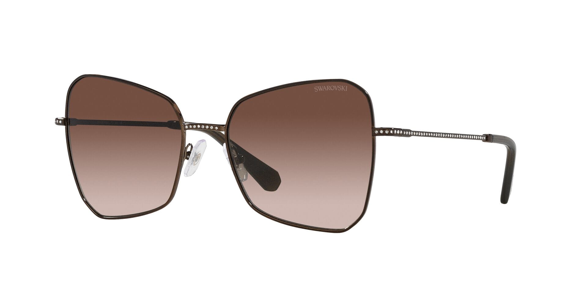 Swarovski 0SK7008 Sunglass Brown Female Full Metal Sunglass — Brown frame — alternate view