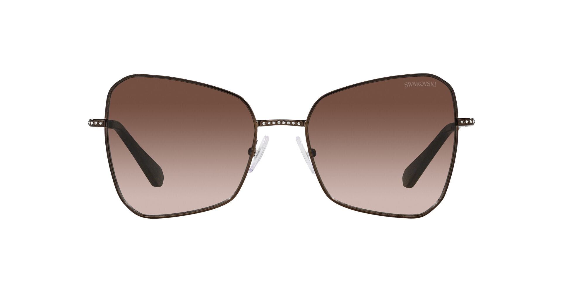 Swarovski 0SK7008 Sunglass Brown Female Full Metal Sunglass — Brown frame