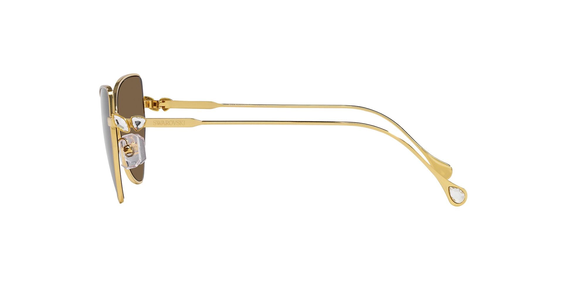 Swarovski 0SK7011 Sunglass Gold Female Full Metal Sunglass — Gold frame — view 3