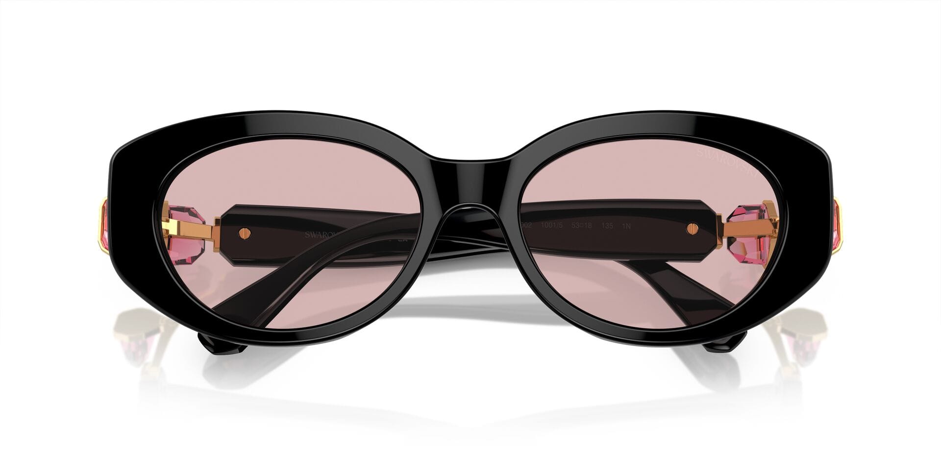 Swarovski 0SK6001 Sunglass Black Female Full Shell Sunglass — Black frame — view 7