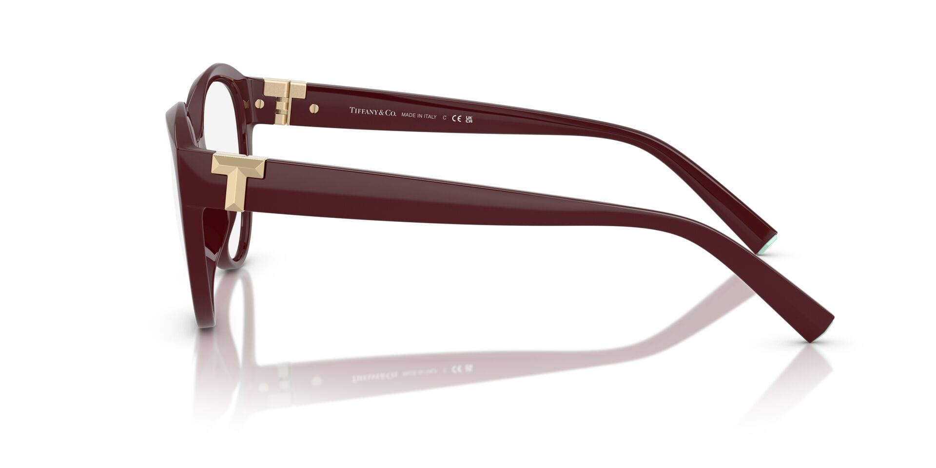 Tiffany & Co 0TF2255U Frame Burgundy Female Full Shell Frame — Burgundy frame — view 3