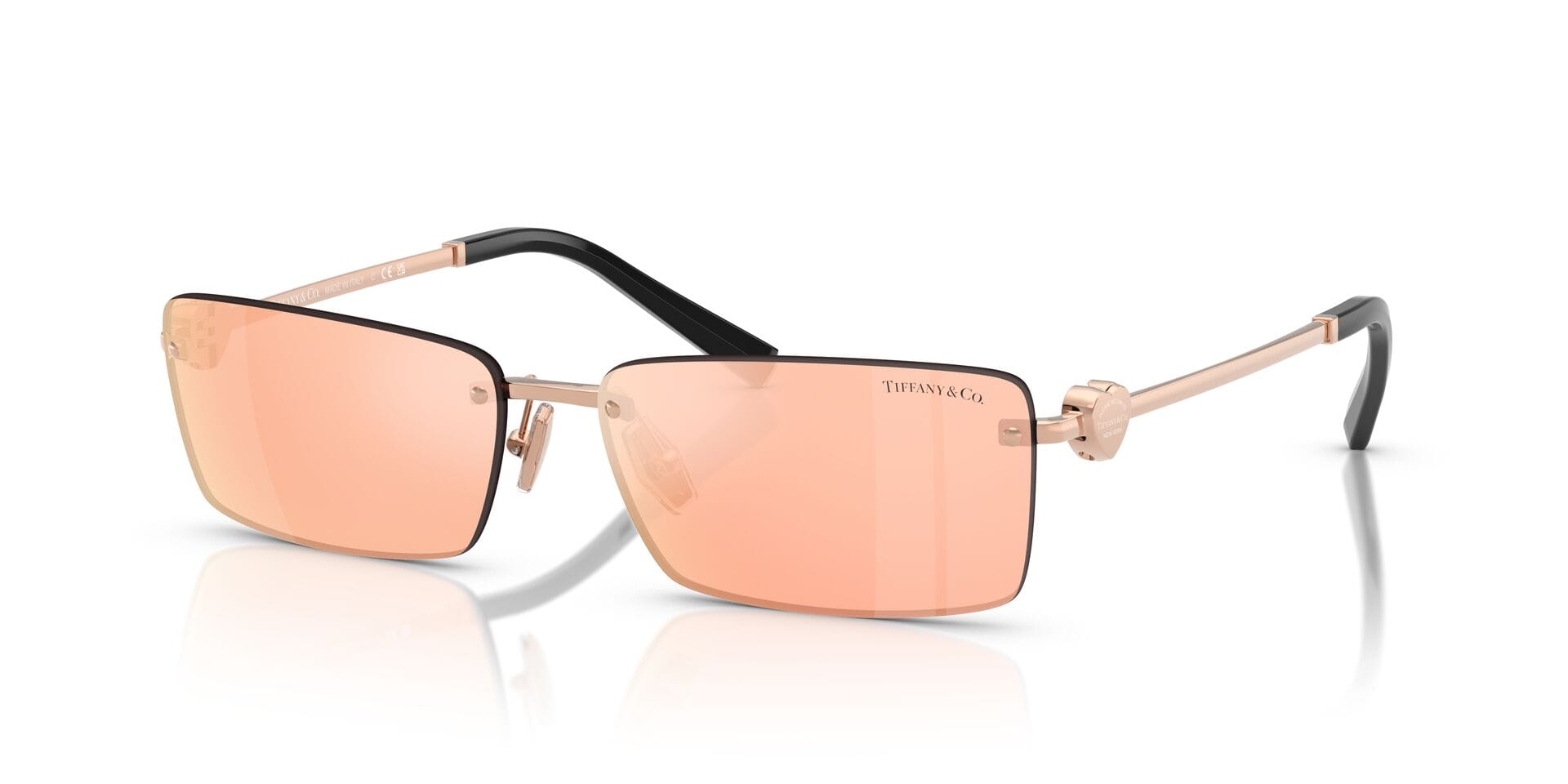 Tiffany & Co 0TF3108B Sunglass Rose Gold Unisex RimLess Meta