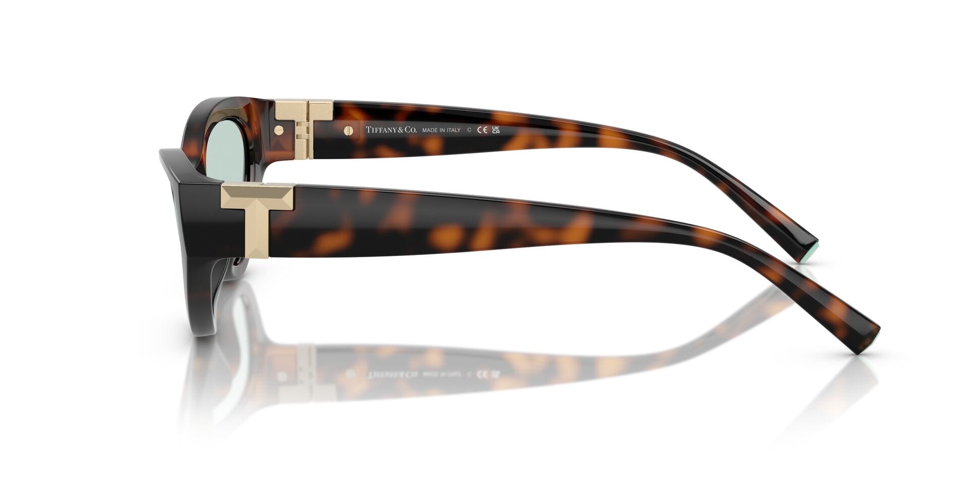 Tiffany & Co 0TF4225U Sunglass Havana Female Full Shell Sunglass — Havana frame — view 3