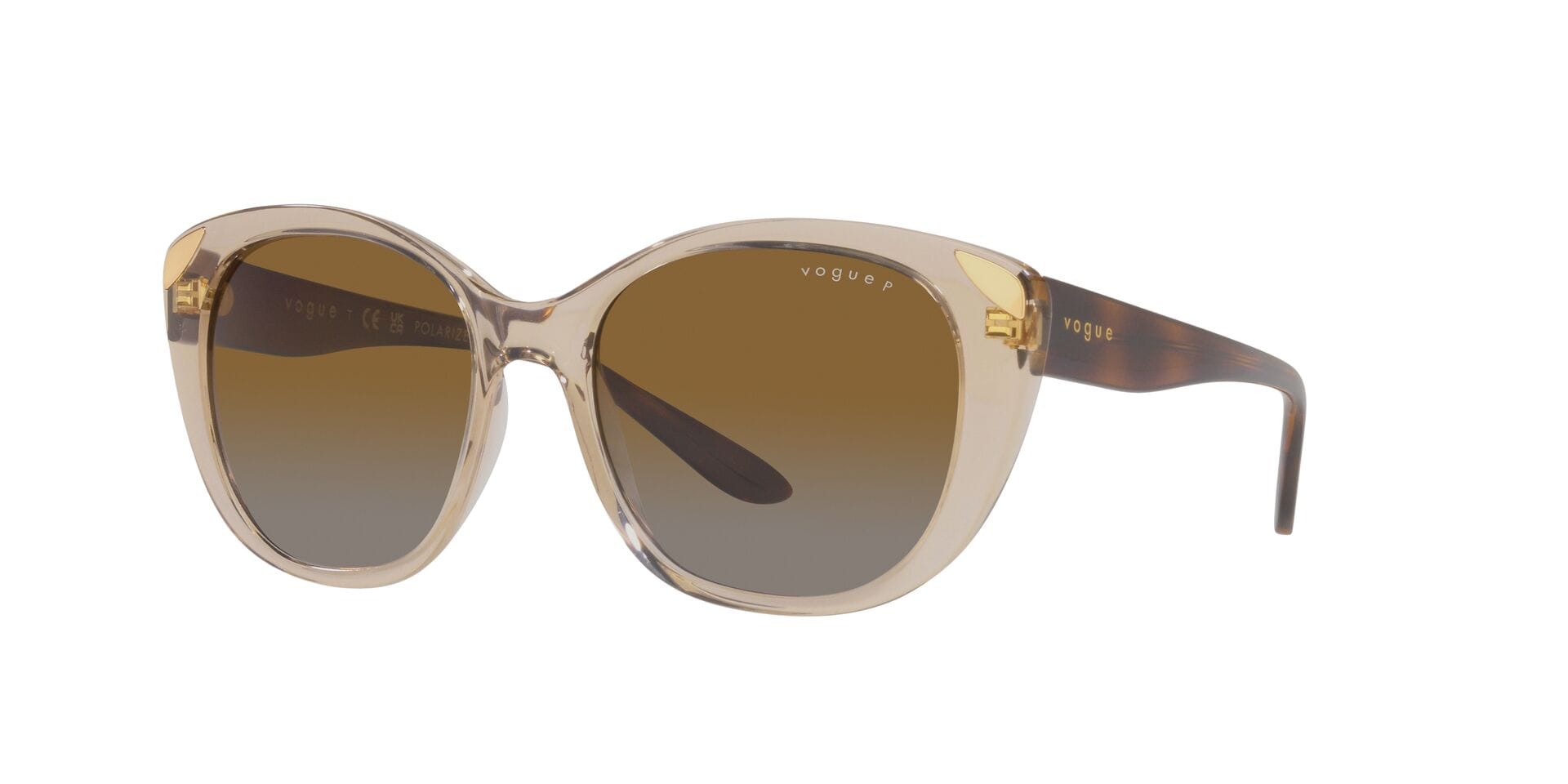 Vogue 0VO5457S Sunglass Transparent Brown Female Full Shell — Transparent Brown frame