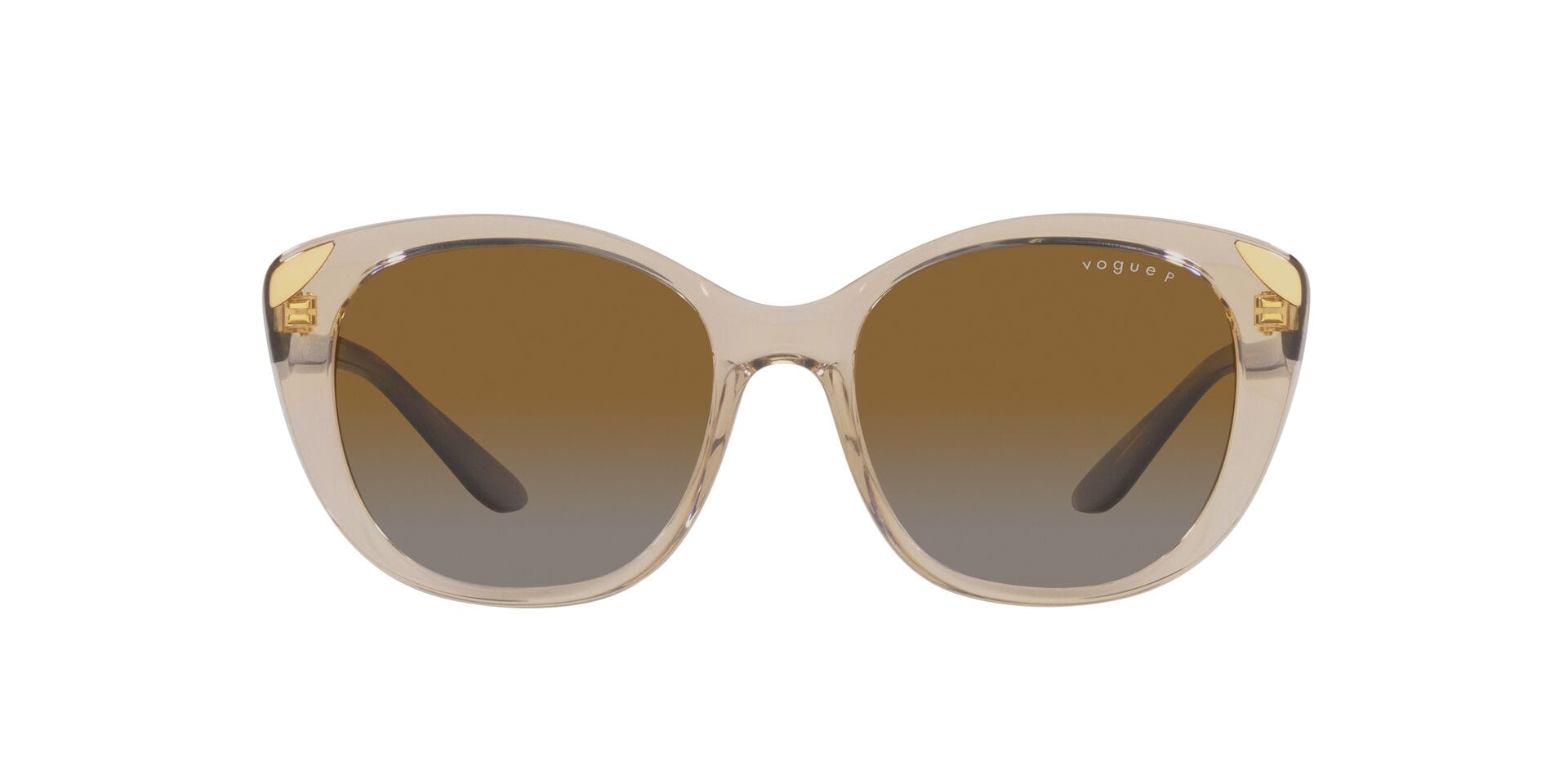 Vogue 0VO5457S Sunglass Transparent Brown Female Full Shell Sunglass — Transparent Brown frame — view 2