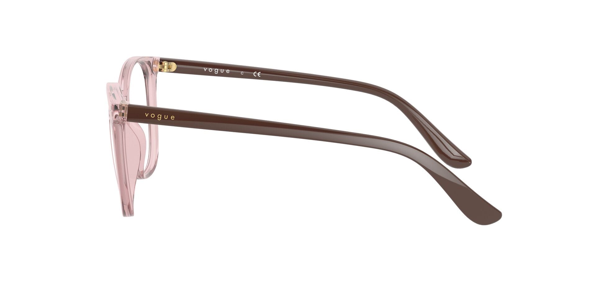 Vogue 0VO5356 Frame Transparent Brown Female Full Shell Frame — Transparent Brown frame — view 4
