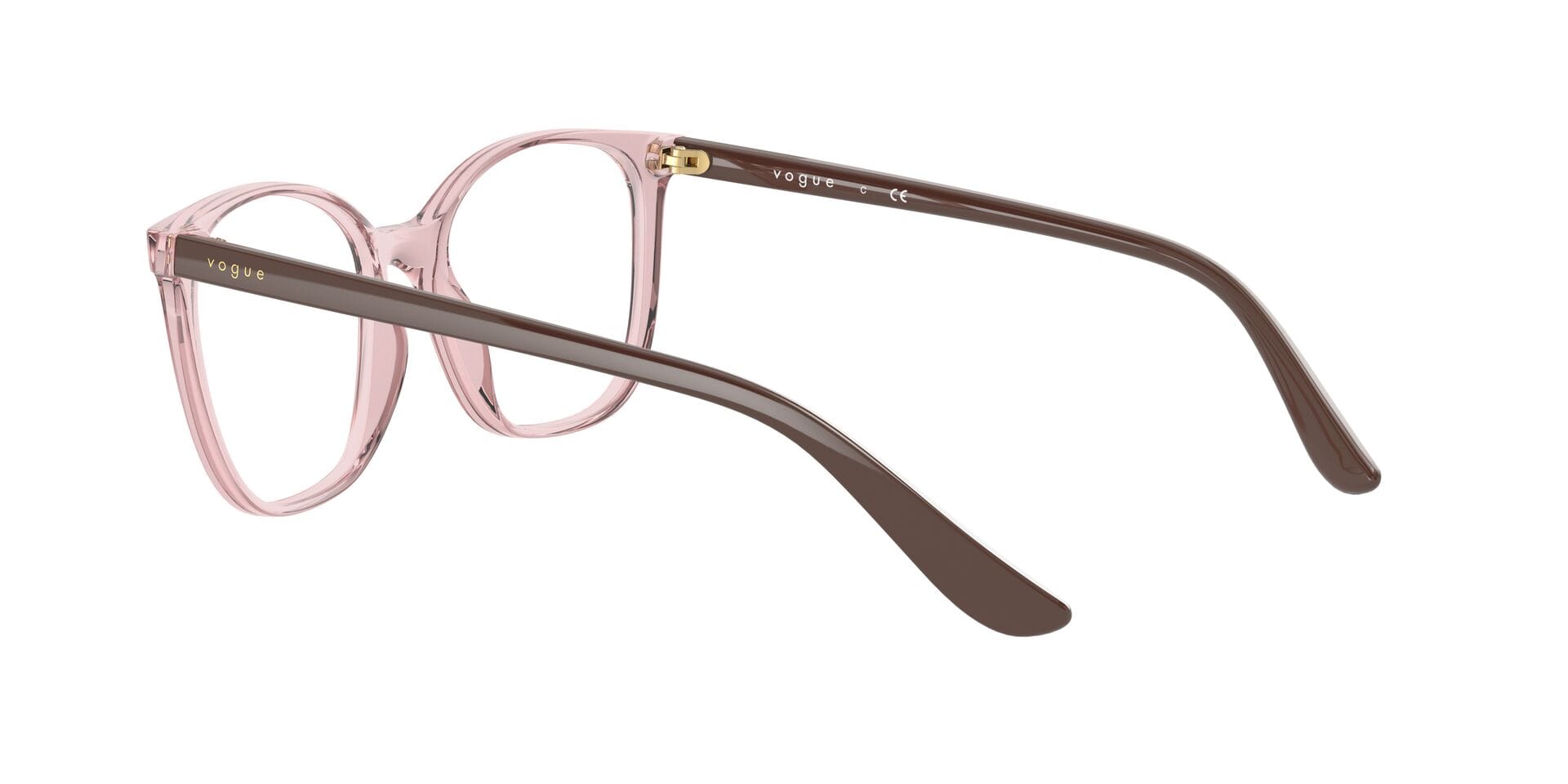 Vogue 0VO5356 Frame Transparent Brown Female Full Shell Frame — Transparent Brown frame — view 5