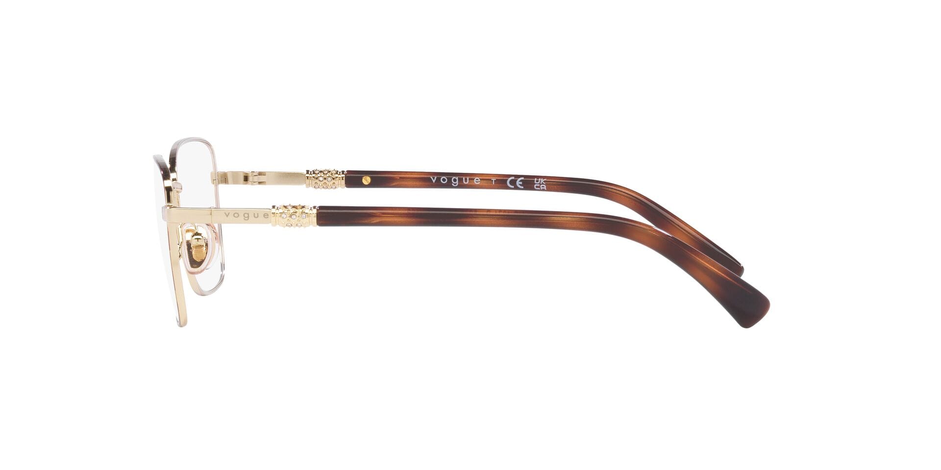 Vogue 0VO4271B Frame Havana Female Full Metal with Shell Frame — Havana frame — view 3