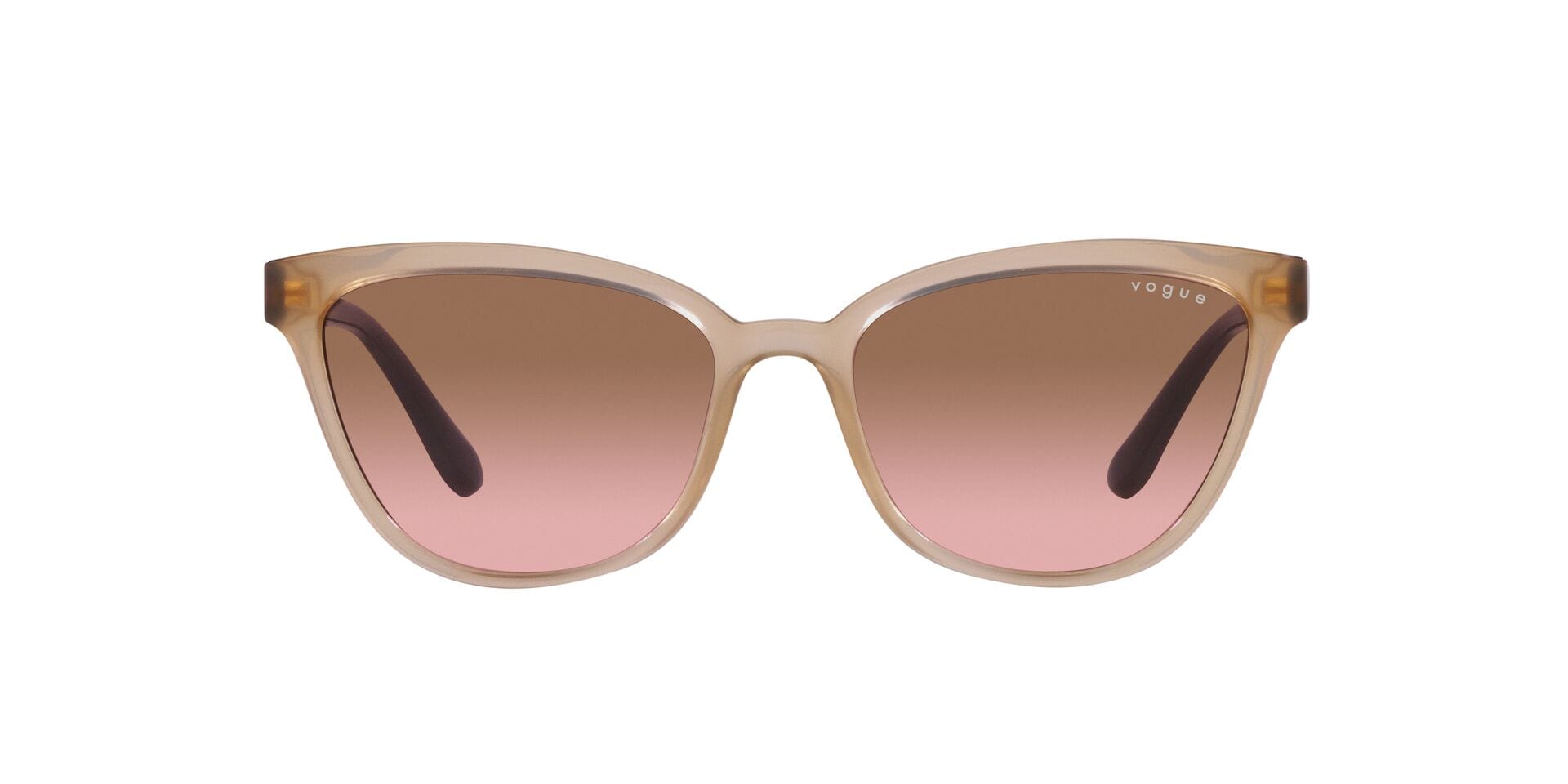 Vogue 0VO5496SI Sunglass Transparent Brown Female Full Shell Sunglass — Transparent Brown frame — view 2
