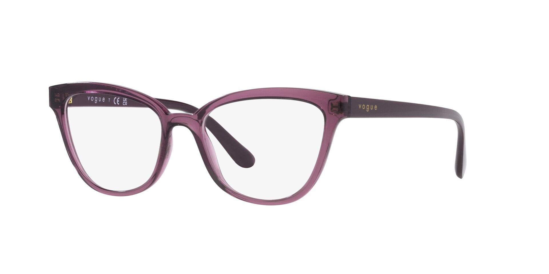 Vogue 0VO5495I Frame Transparent Purple Female Full Shell — Transparent Purple frame