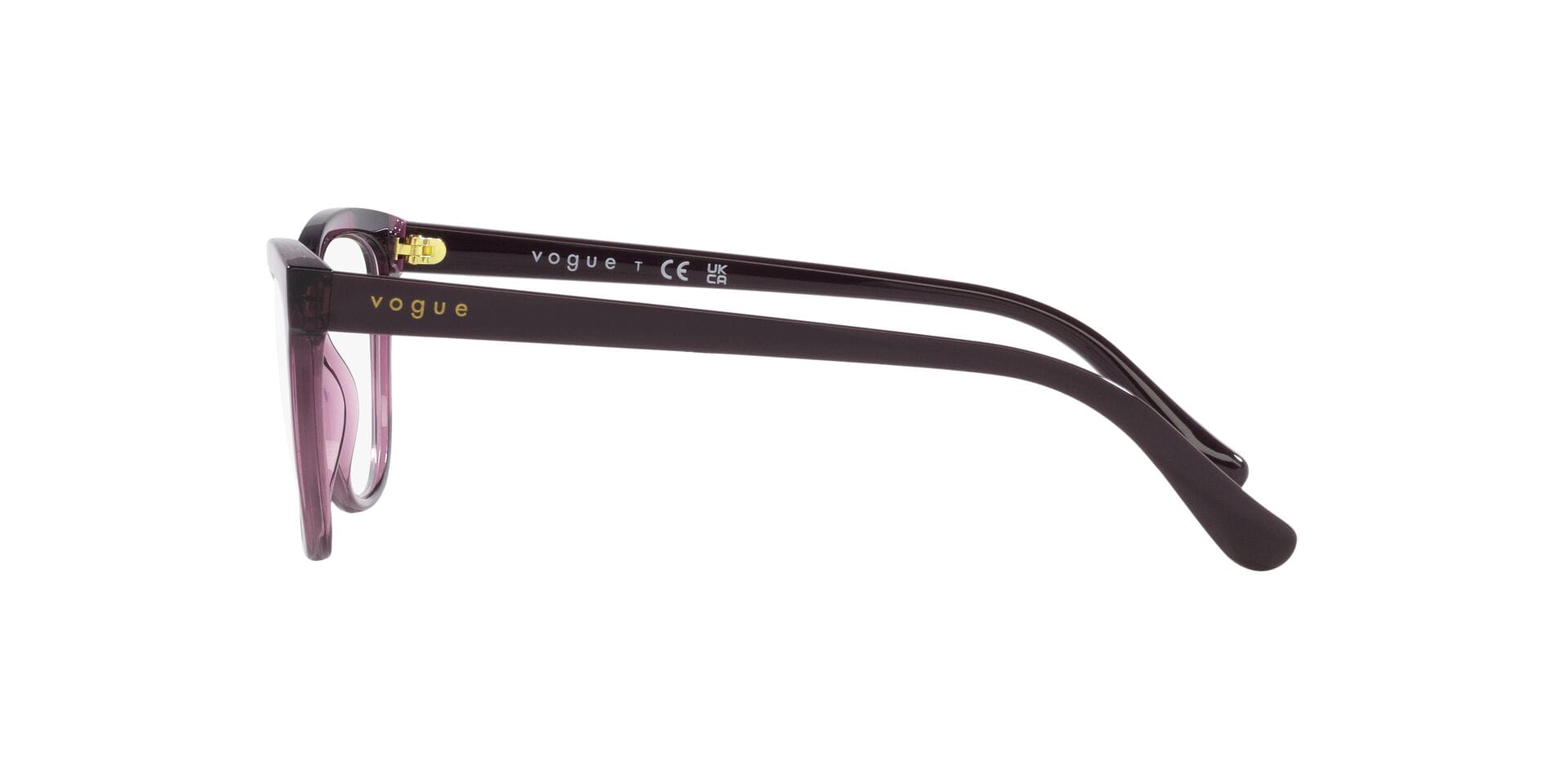 Vogue 0VO5495I Frame Transparent Purple Female Full Shell Frame — Transparent Purple frame — view 3