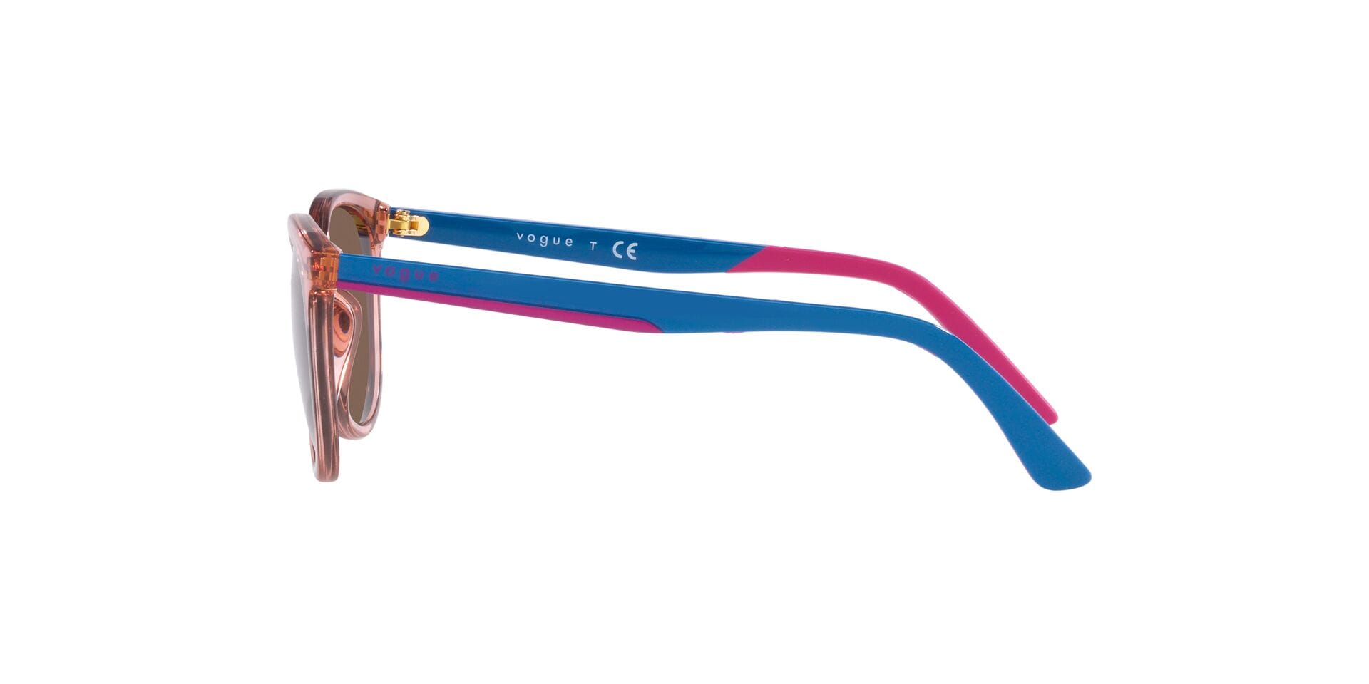 Vogue 0VJ2013 Sunglass Transparent Pink Kids Full Shell Sunglass — Transparent Pink frame — view 3