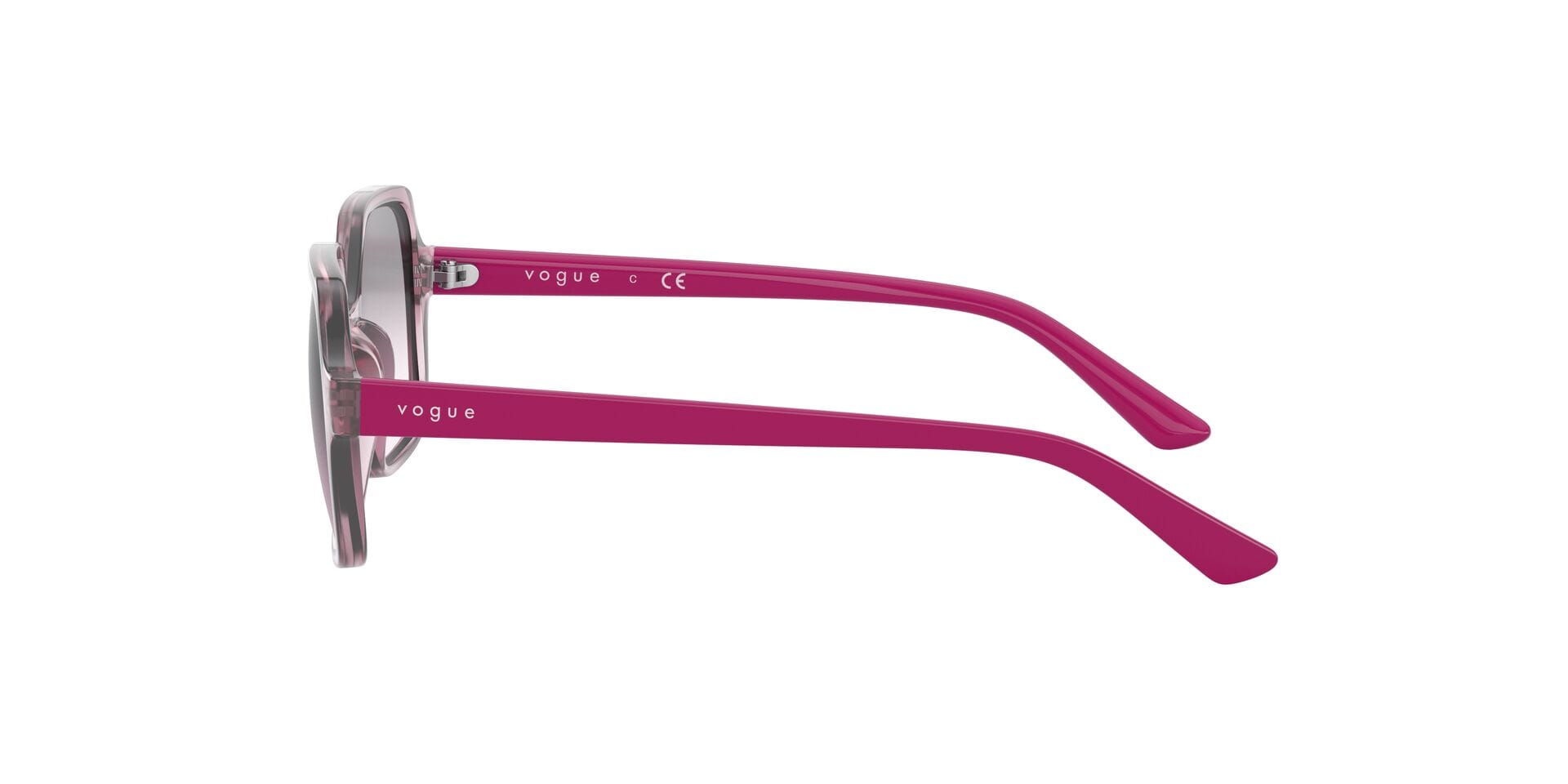 Vogue 0VJ2006 Sunglass Transparent Violet Kids Full Shell Sunglass — Transparent Violet frame — view 3