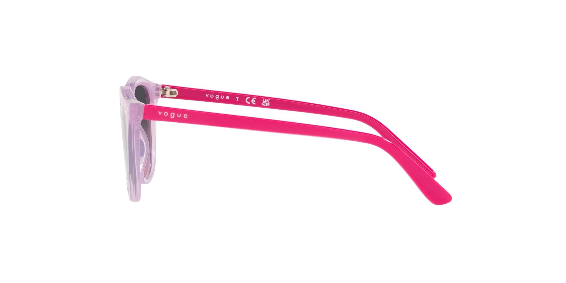 Vogue 0VJ2016 Sunglass Transparent Violet Kids Full Shell Sunglass — Transparent Violet frame — view 3