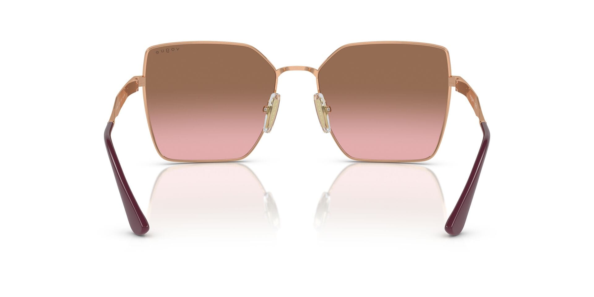 Vogue 0VO4284S Sunglass Maroon Female Full Metal Sunglass — Maroon frame — view 2