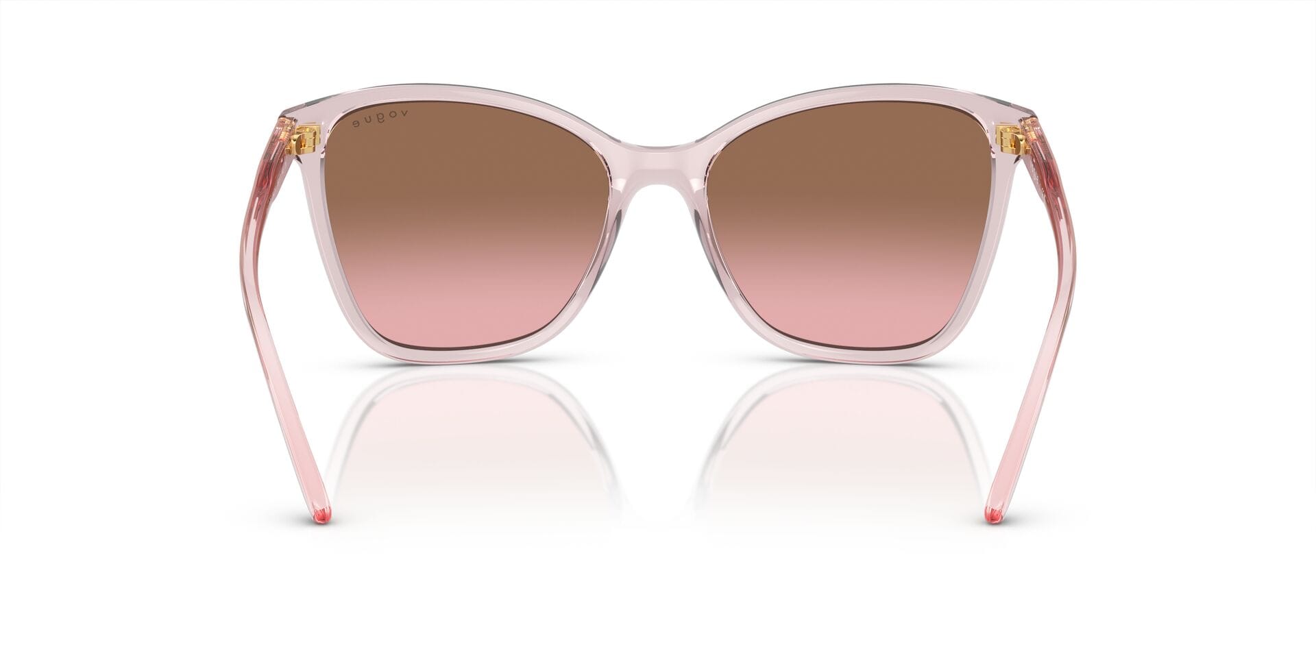 Vogue 0VO5520S Sunglass Transparent Pink Female Full Shell Sunglass — Transparent Pink frame — view 2