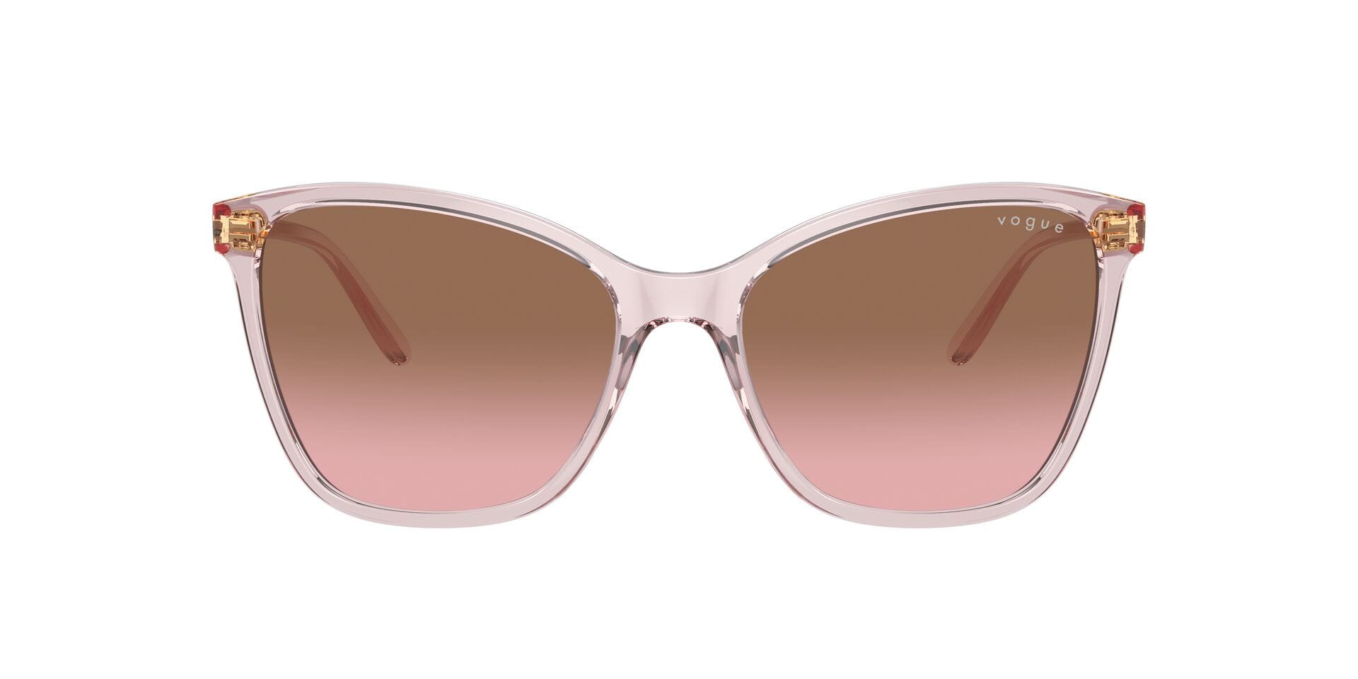 Vogue 0VO5520S Sunglass Transparent Pink Female Full Shell Sunglass — Transparent Pink frame — view 3