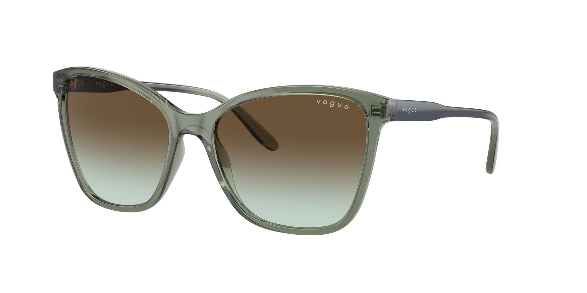 Vogue 0VO5520S Sunglass Transparent Green Female Full Shell — Transparent Green frame