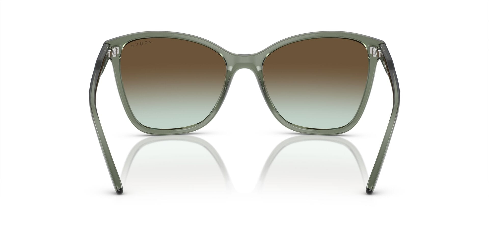 Vogue 0VO5520S Sunglass Transparent Green Female Full Shell Sunglass — Transparent Green frame — view 2