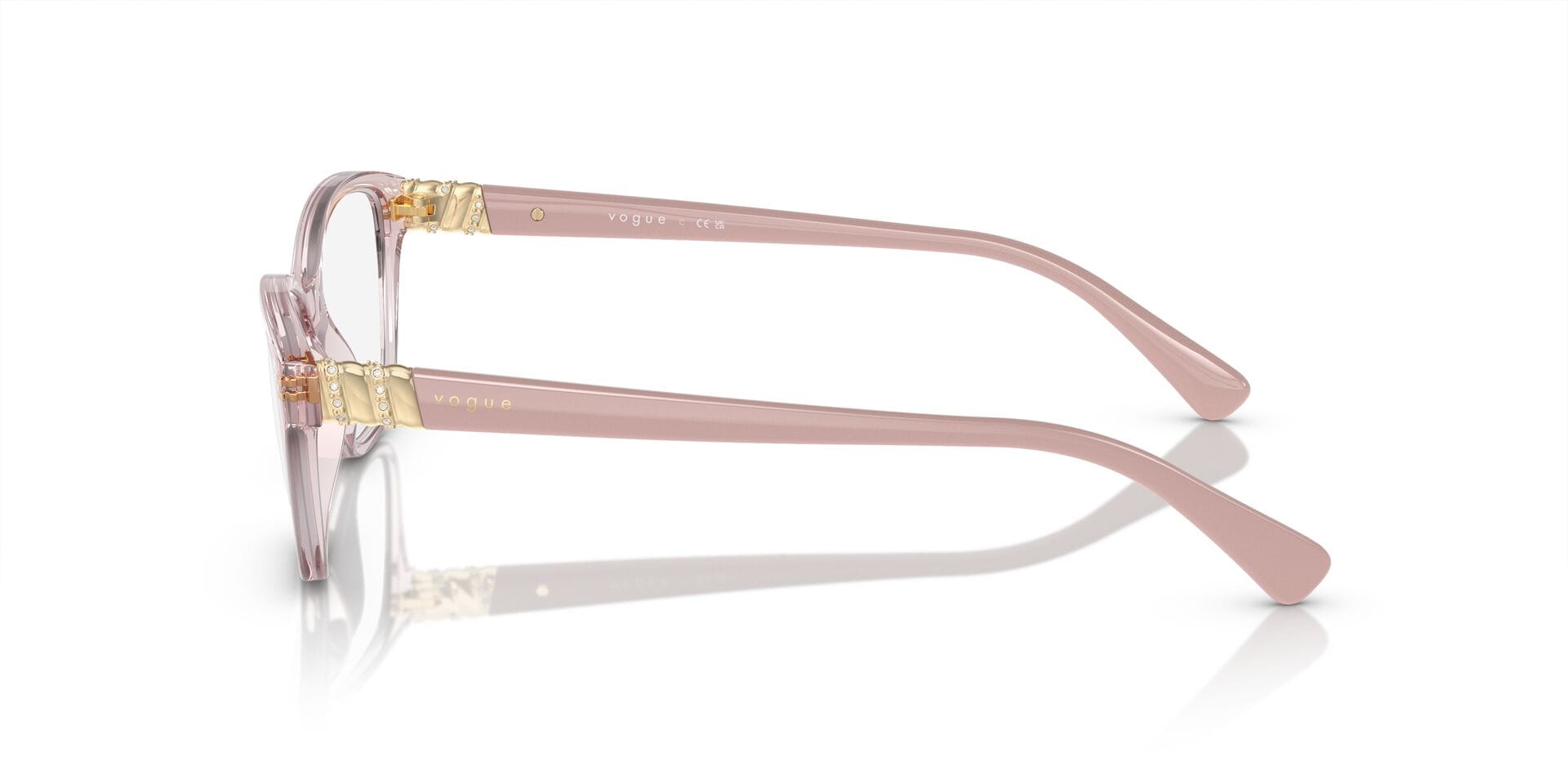 Vogue VO 5516-B 2942 0VO5516B Frame Transparent Pink Female Full S Frame — view 3