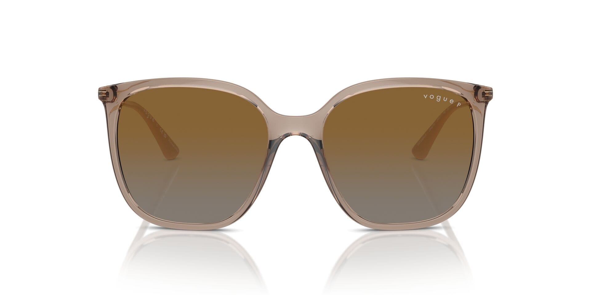Vogue 0VO5564S Sunglass Transparent Brown Female Full Metal Sunglass — Transparent Brown frame — view 4