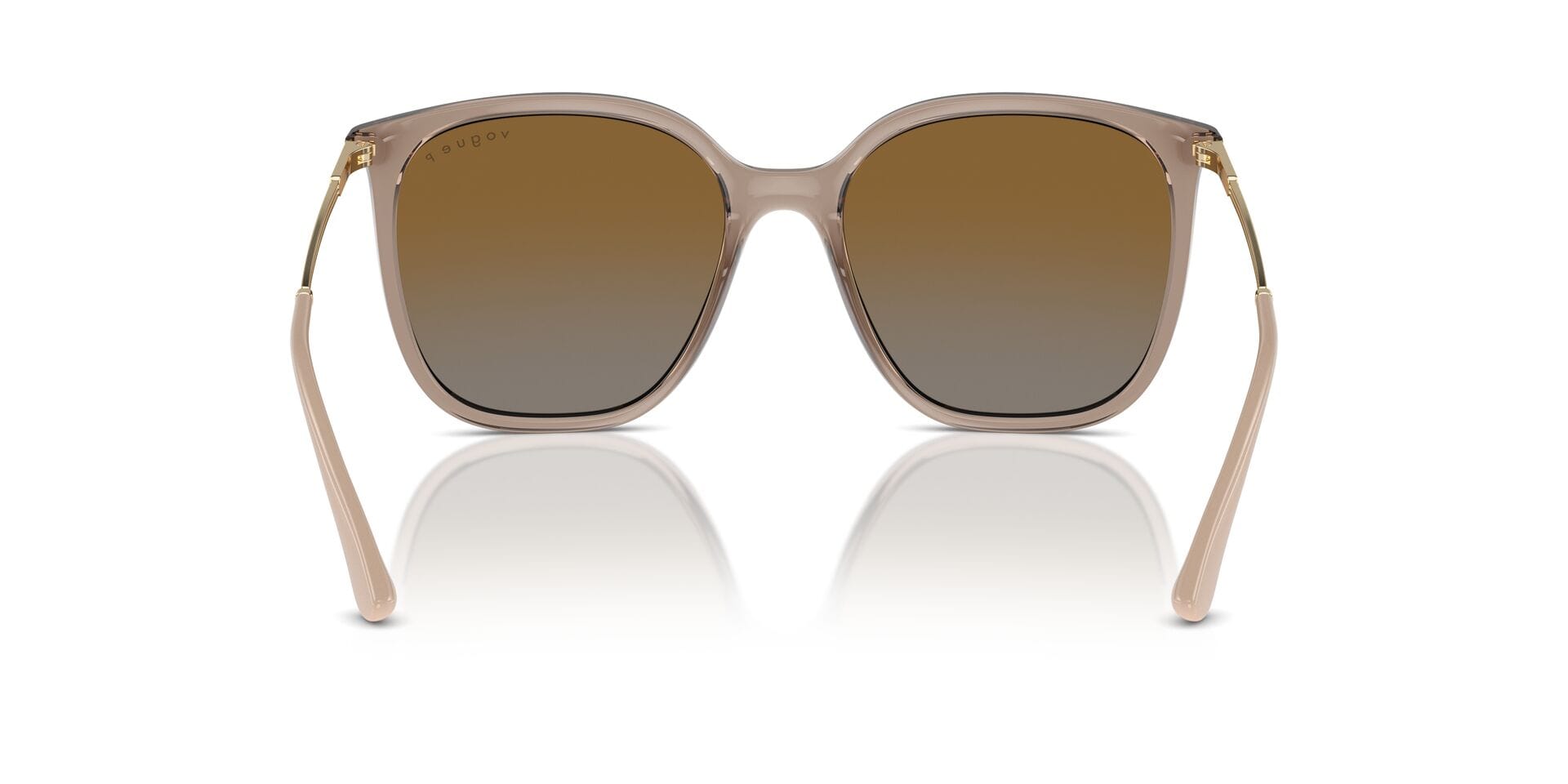 Vogue 0VO5564S Sunglass Transparent Brown Female Full Metal Sunglass — Transparent Brown frame — view 6
