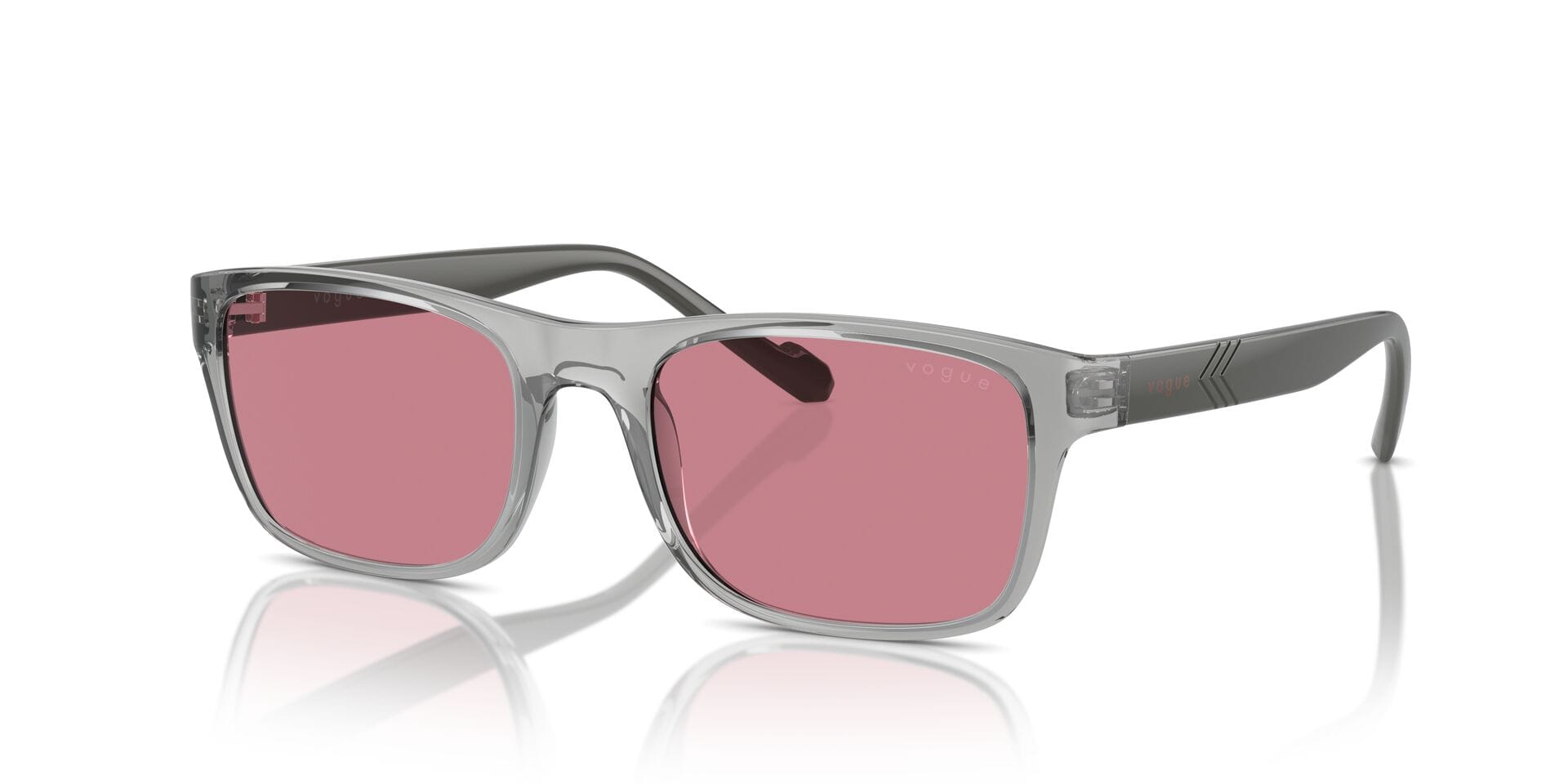 Vogue 0VO5547SI Sunglass Transparent Grey Male Full Shell Sunglass — Transparent Grey frame — view 2
