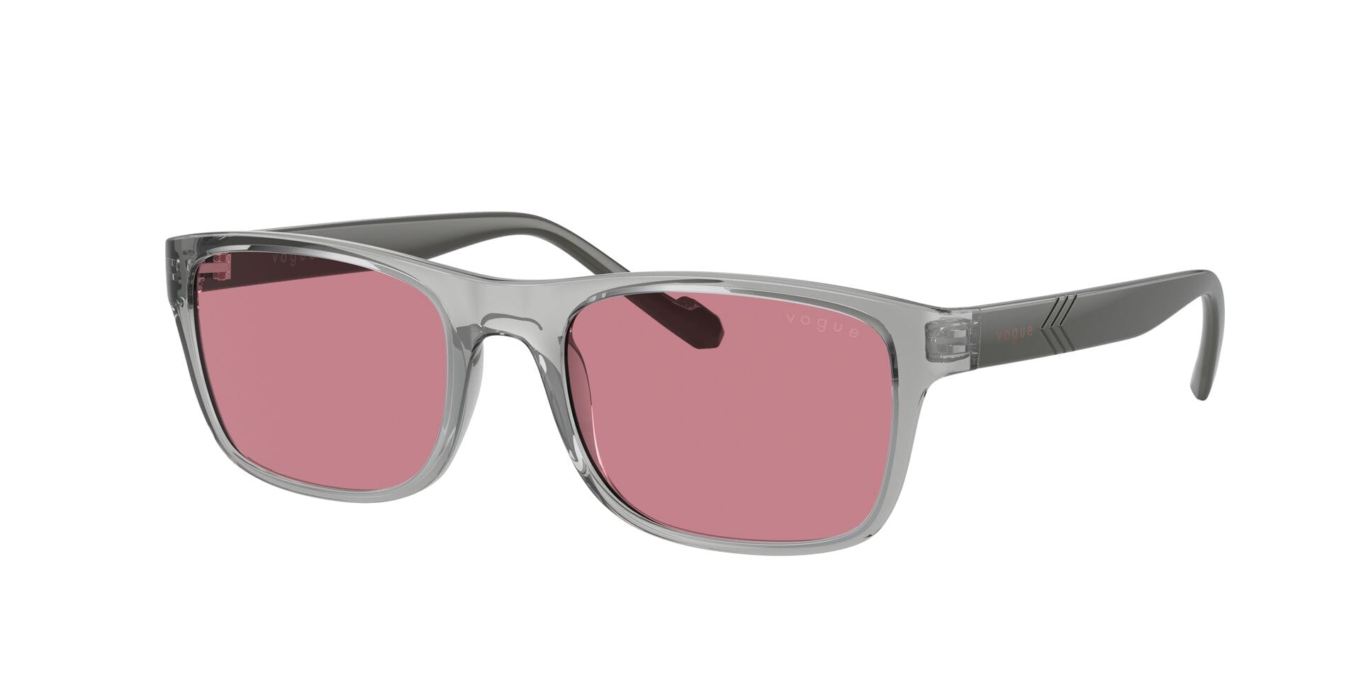 Vogue 0VO5547SI Sunglass Transparent Grey Male Full Shell Sunglass — Transparent Grey frame — view 3