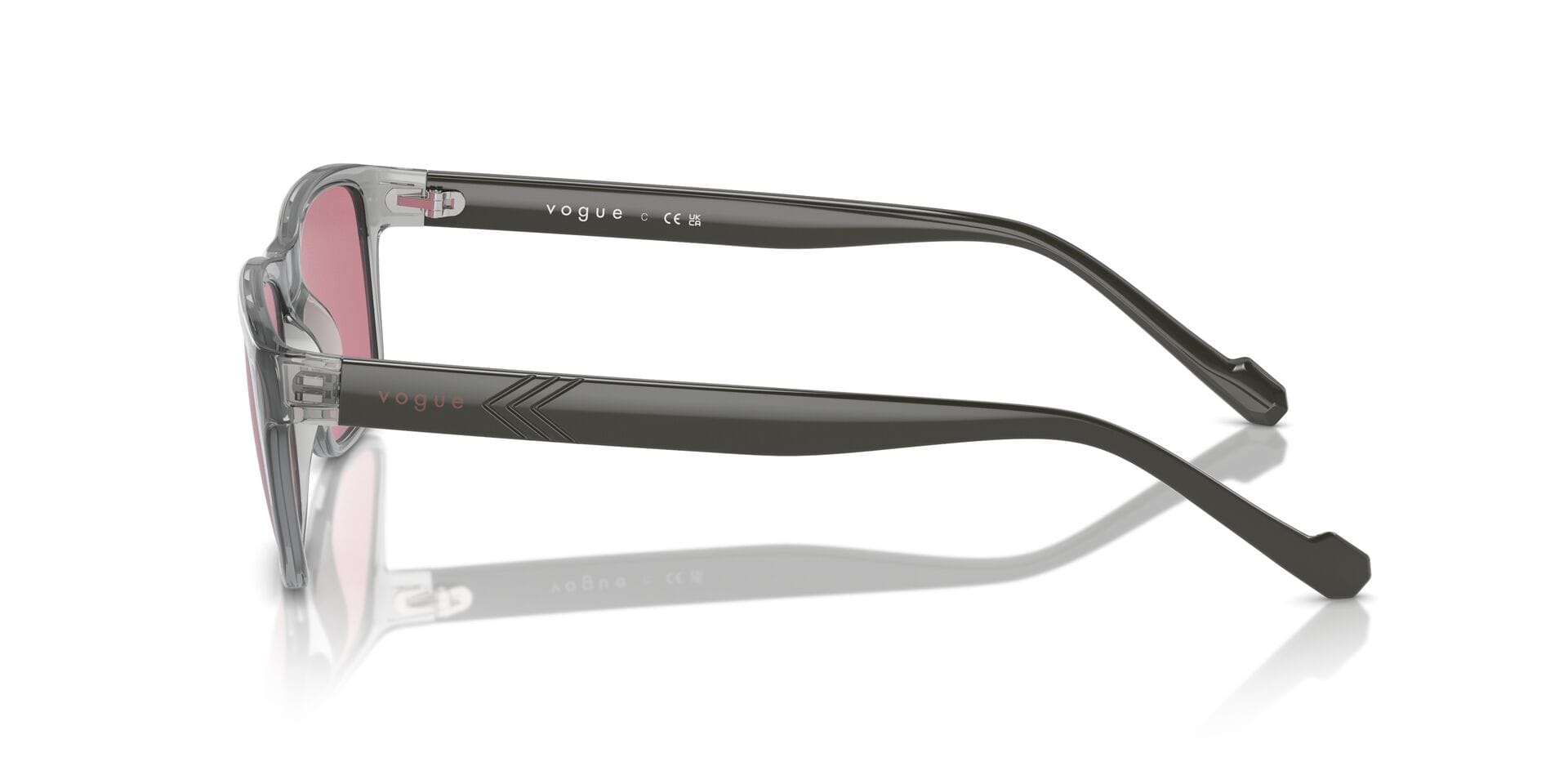 Vogue 0VO5547SI Sunglass Transparent Grey Male Full Shell Sunglass — Transparent Grey frame — view 5