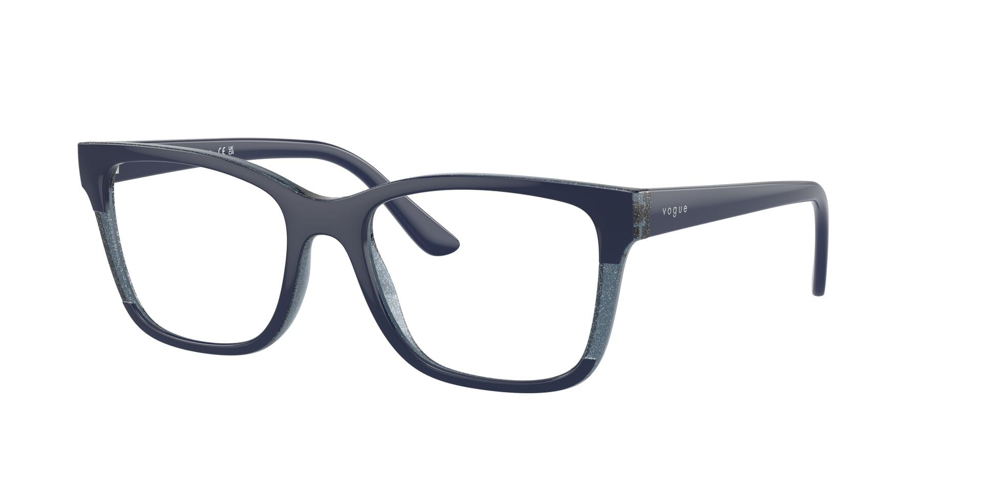 Vogue 0VO5556 Frame Transparent Blue Female Full Shell — Transparent Blue frame