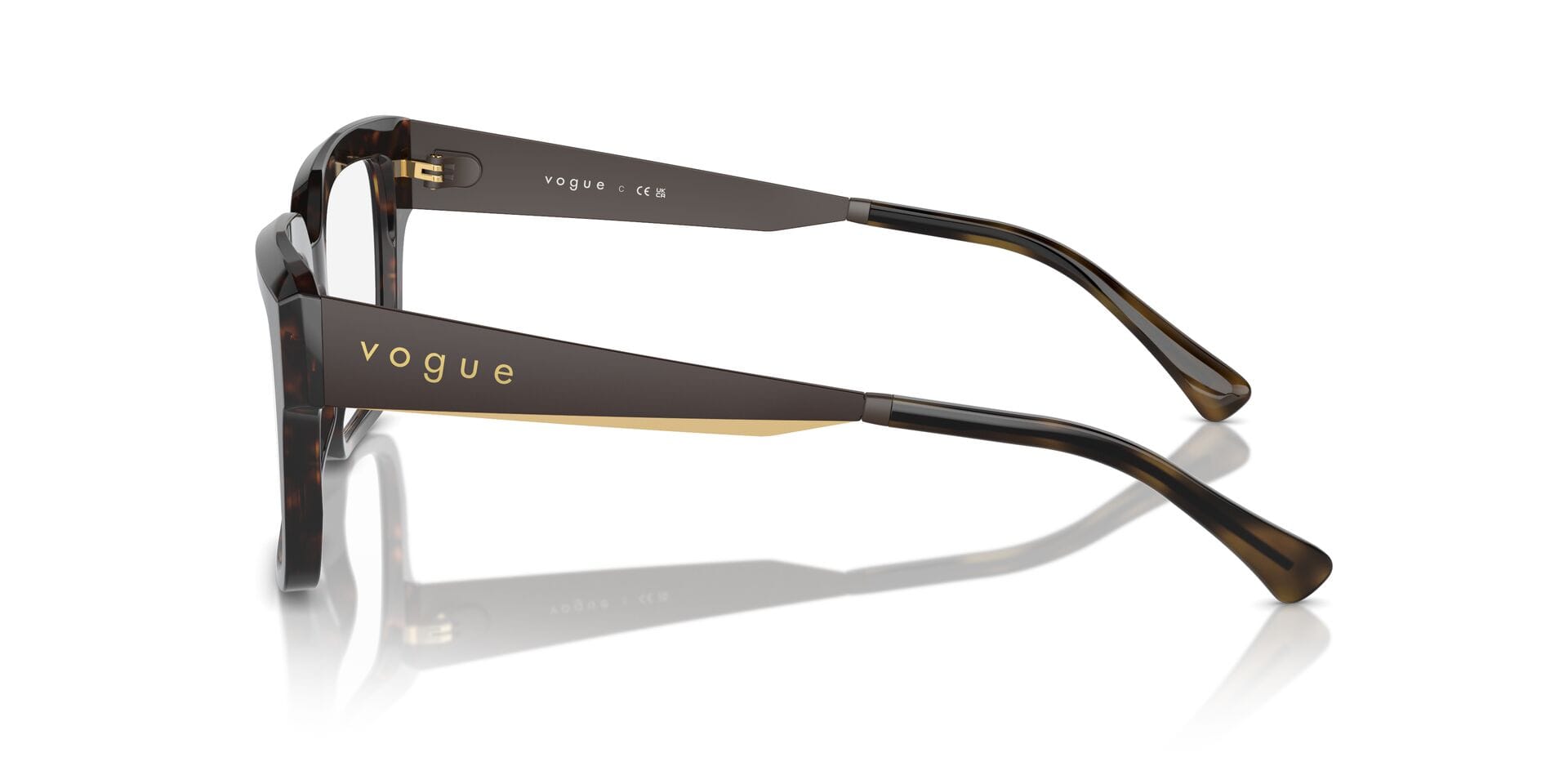 Vogue 0VO5559 Frame Havana Female Full Metal Frame — Havana frame — view 3