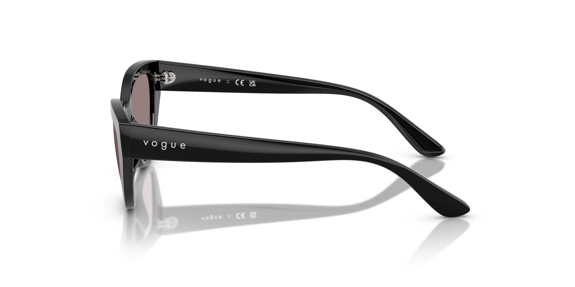 Vogue 0VJ2026 Sunglass Black Female Full Shell Sunglass — Black frame — view 3