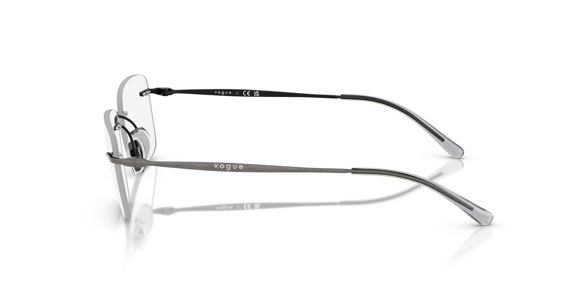 Vogue 0VO4314I Frame Silver Female RimLess Metal Frame — Silver frame — view 3
