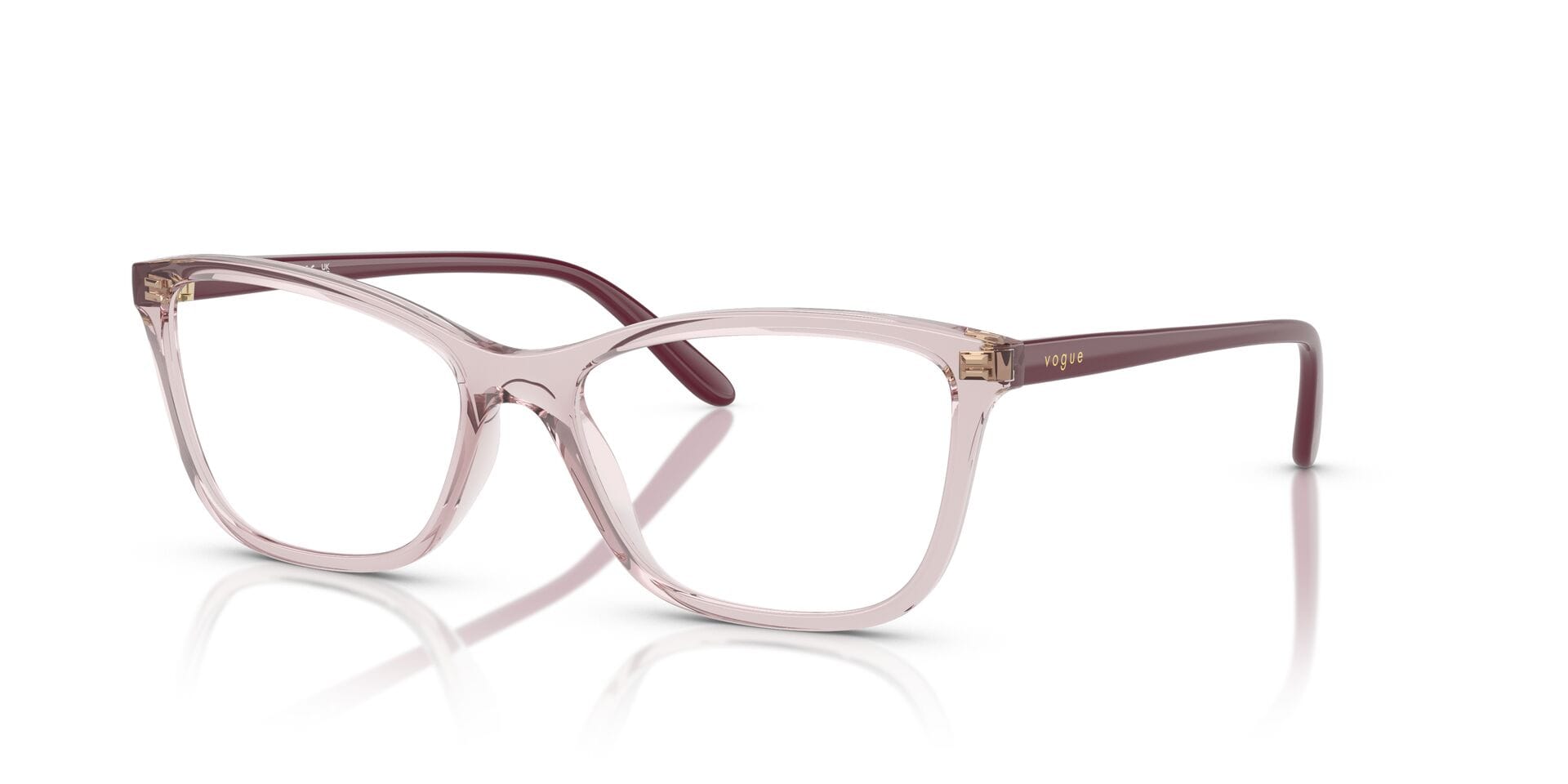 Vogue 0VO5603 Frame Transparent Pink Female Full Shell — Transparent Pink frame